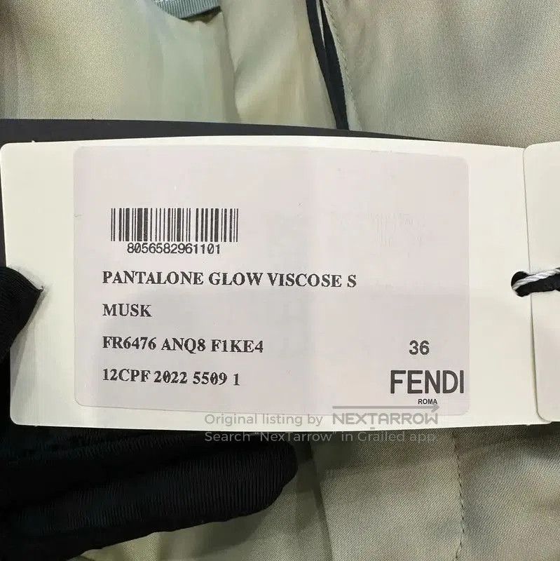 Fendi Fendi Green Polyester Casual Pants for Women . Size 22" - 5 Thumbnail