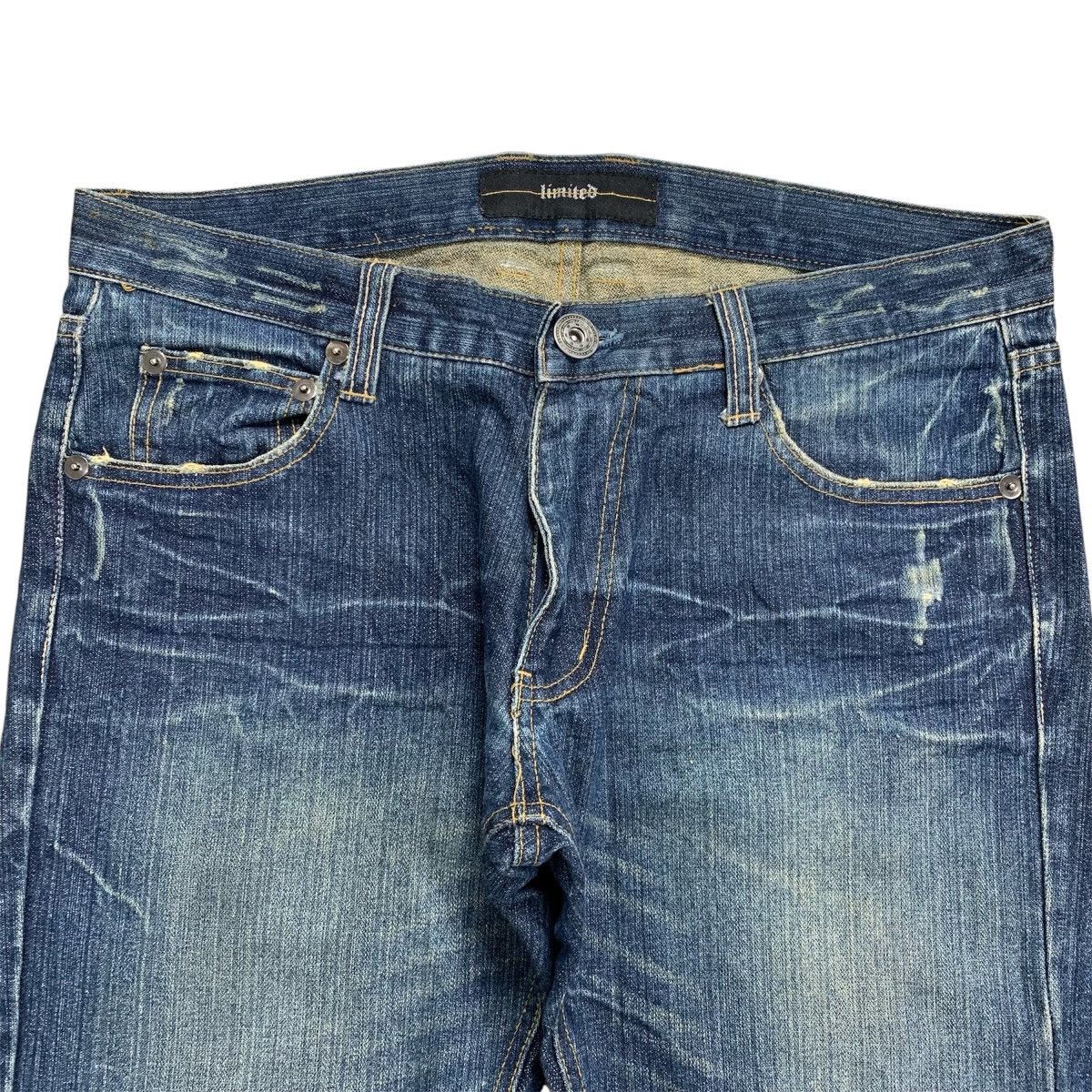 If Six Was Nine 2000’s Limited Skull Distressed Denim Pants Size US 35 - 6 Thumbnail
