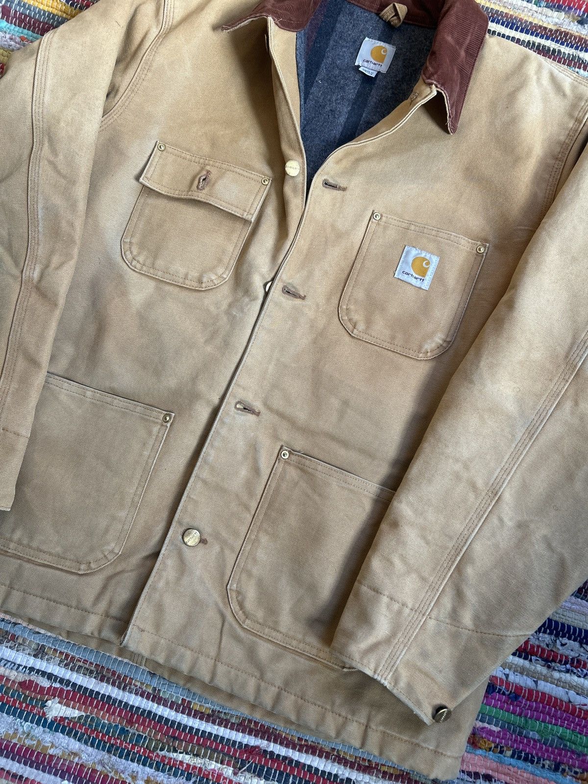 Carhartt Vintage 90s Carhartt Chore Jacket Size Large Blacket Lined Size US L / EU 52-54 / 3 - 3 Thumbnail