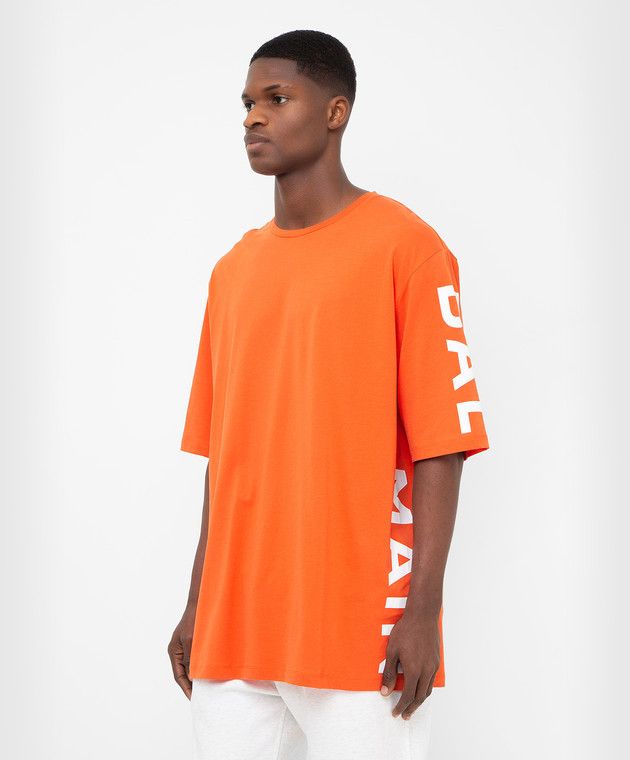 Balmain o1y0426 Logo Crewneck T-Shirt in Tomato Red Size US S / EU 44-46 / 1 - 2 Thumbnail