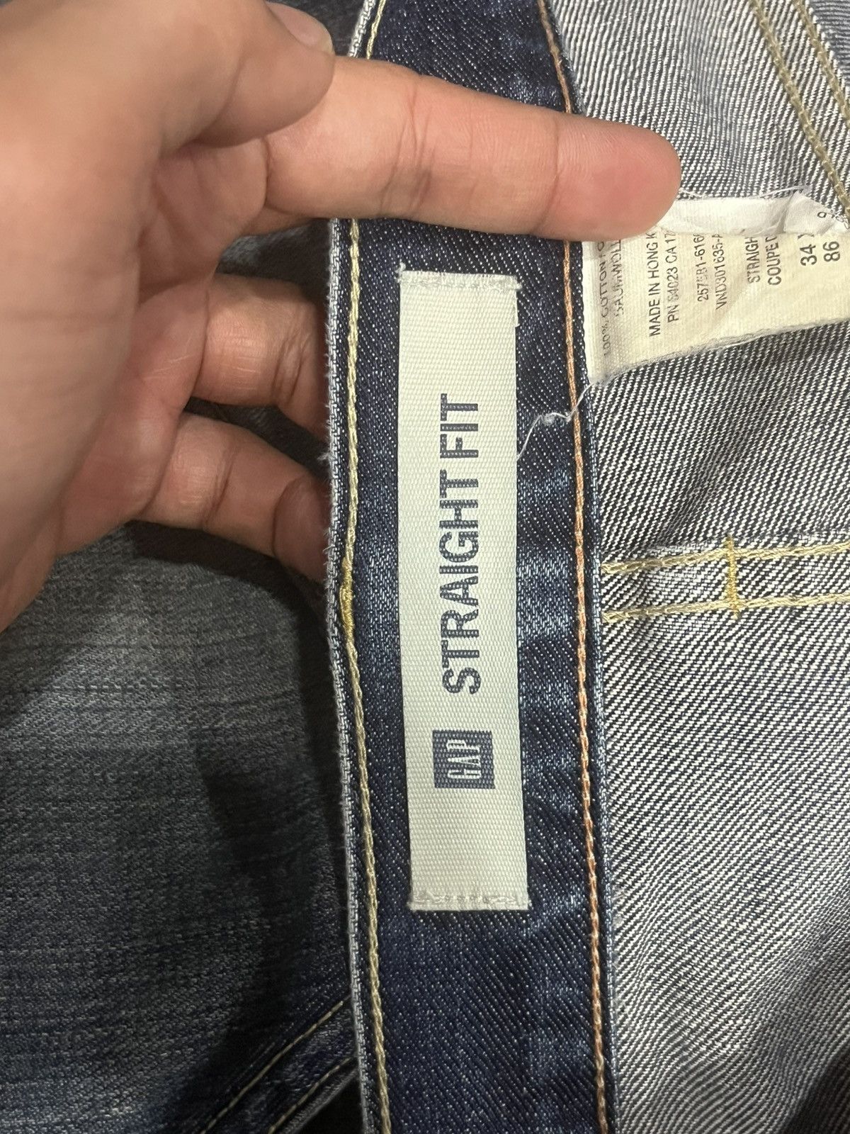 Gap × Yeezy Gap Blue Washed Paint Splattered Distressed Straight Jeans Size US 34 / EU 50 - 18 Thumbnail