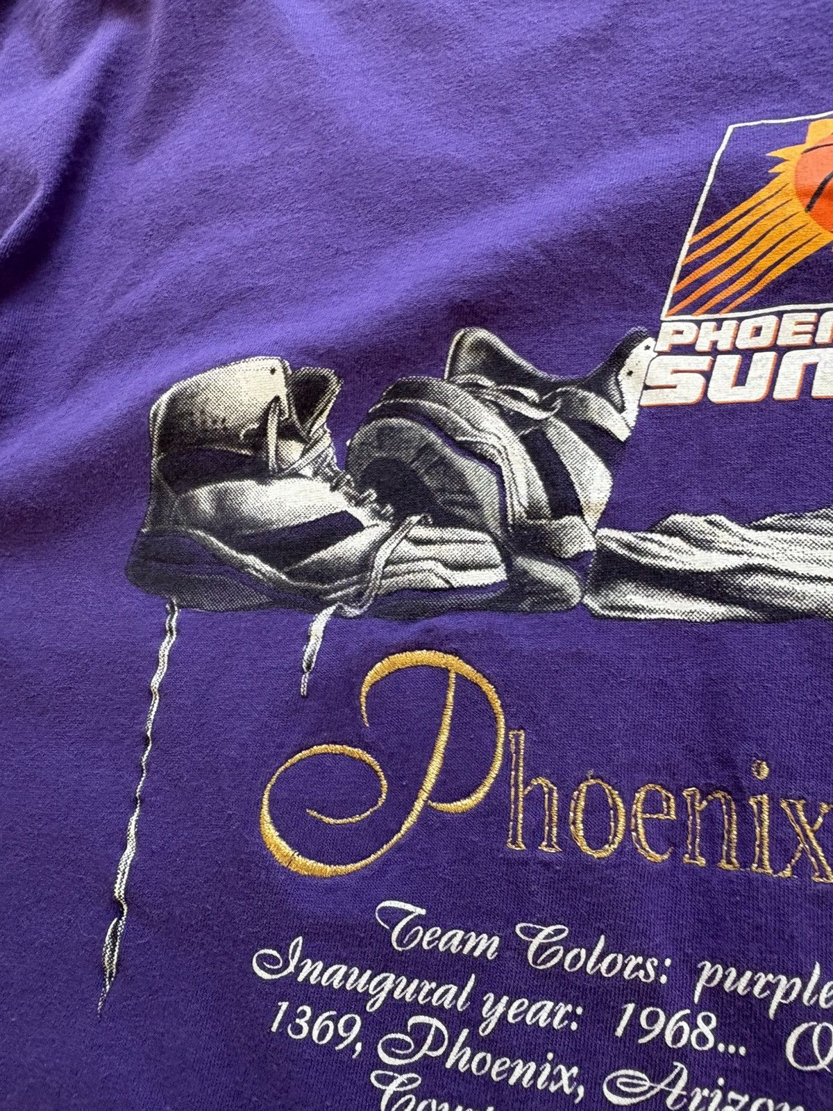 Nutmeg Phoenix Suns Nutmeg Mills Vintage 90s Single Stitch Tee XL Size US XL / EU 56 / 4 - 10 Thumbnail