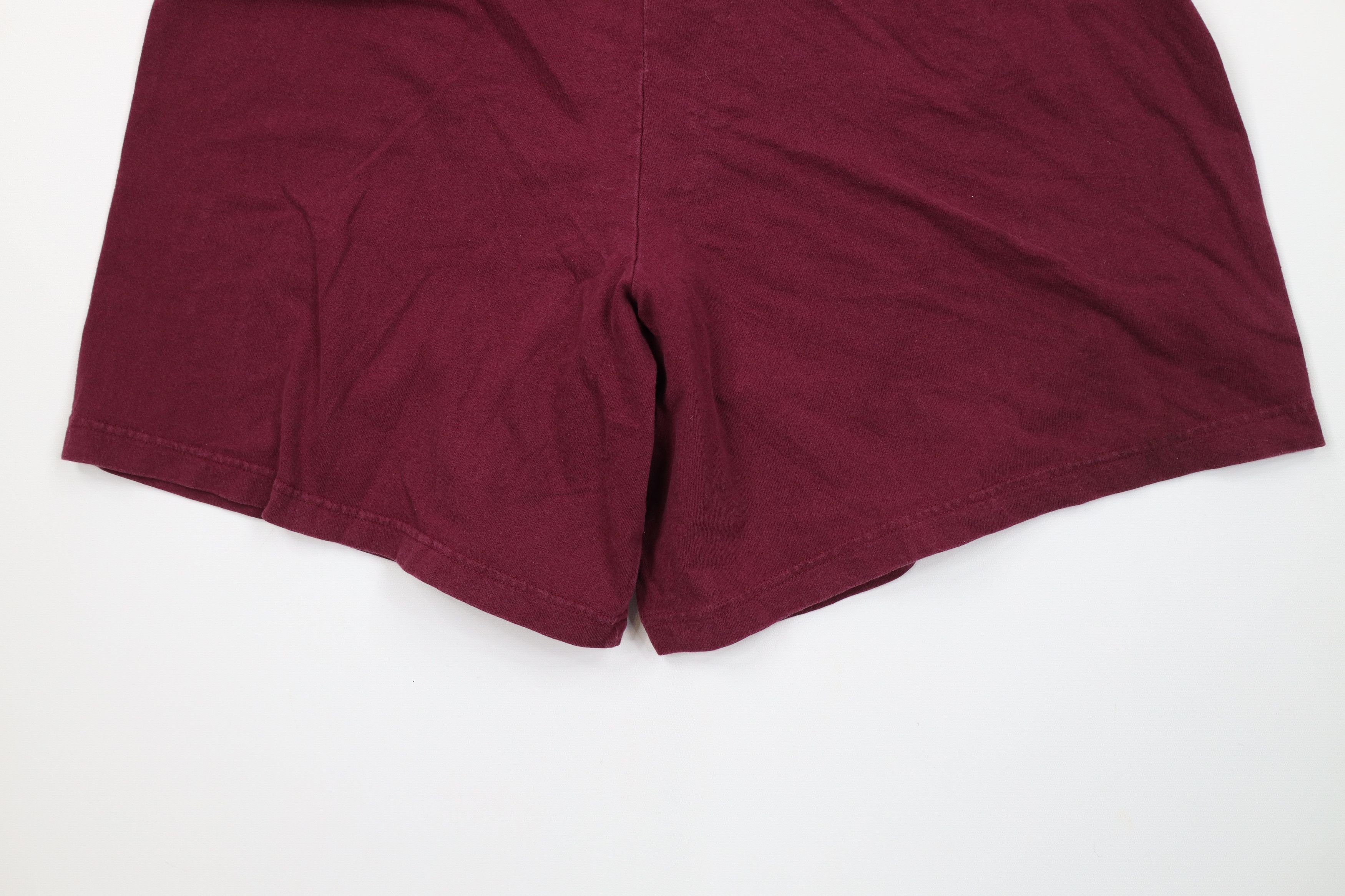 Vintage Vintage 90s Streetwear Blank Above Knee Shorts Cotton Maroon Size US 38 / EU 54 - 4 Thumbnail