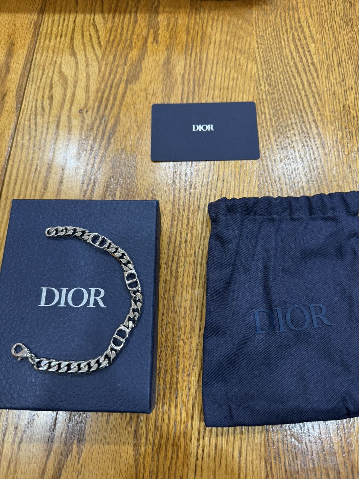 Christian Dior Monsieur CD Icon Thin Chain Link Bracelet Size ONE SIZE - 1 Thumbnail