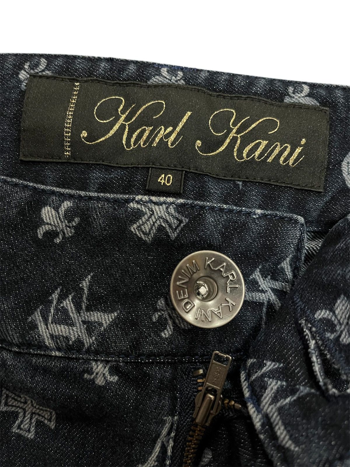 Karl Kani KARL KANI STRECTH MONOGRAM DENIM PANTS Size US 40 / EU 56 - 8 Thumbnail