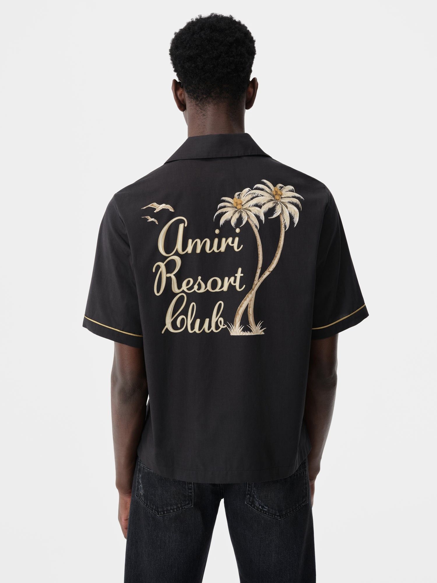 Amiri o1s1wg110625 Resort Club Logo Shirt in Black Size US XL / EU 56 / 4 - 5 Thumbnail