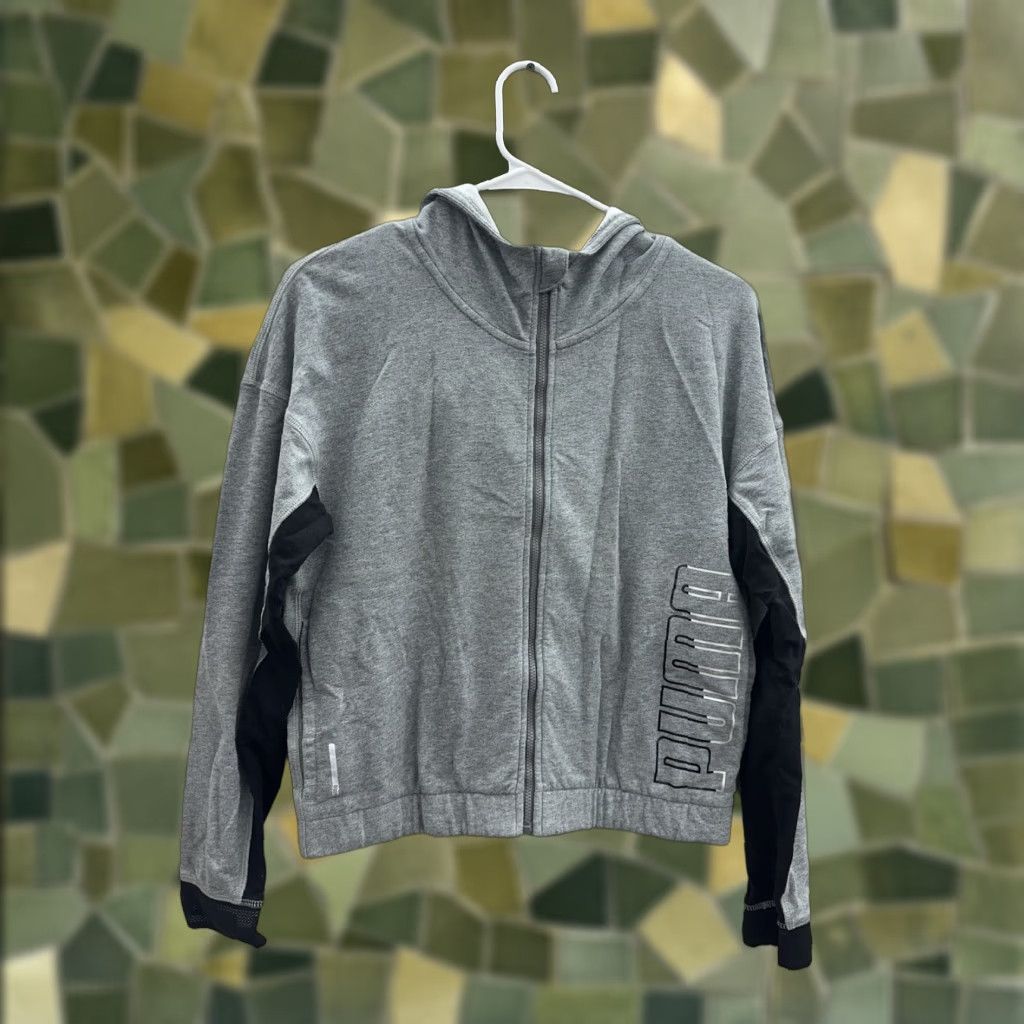 Puma Puma Womens Jacket Zip Up Hooded Sweatshirt Gray Size S Training Hooded Outdoor Classic Size S / US 4 / IT 40 - 1 Thumbnail