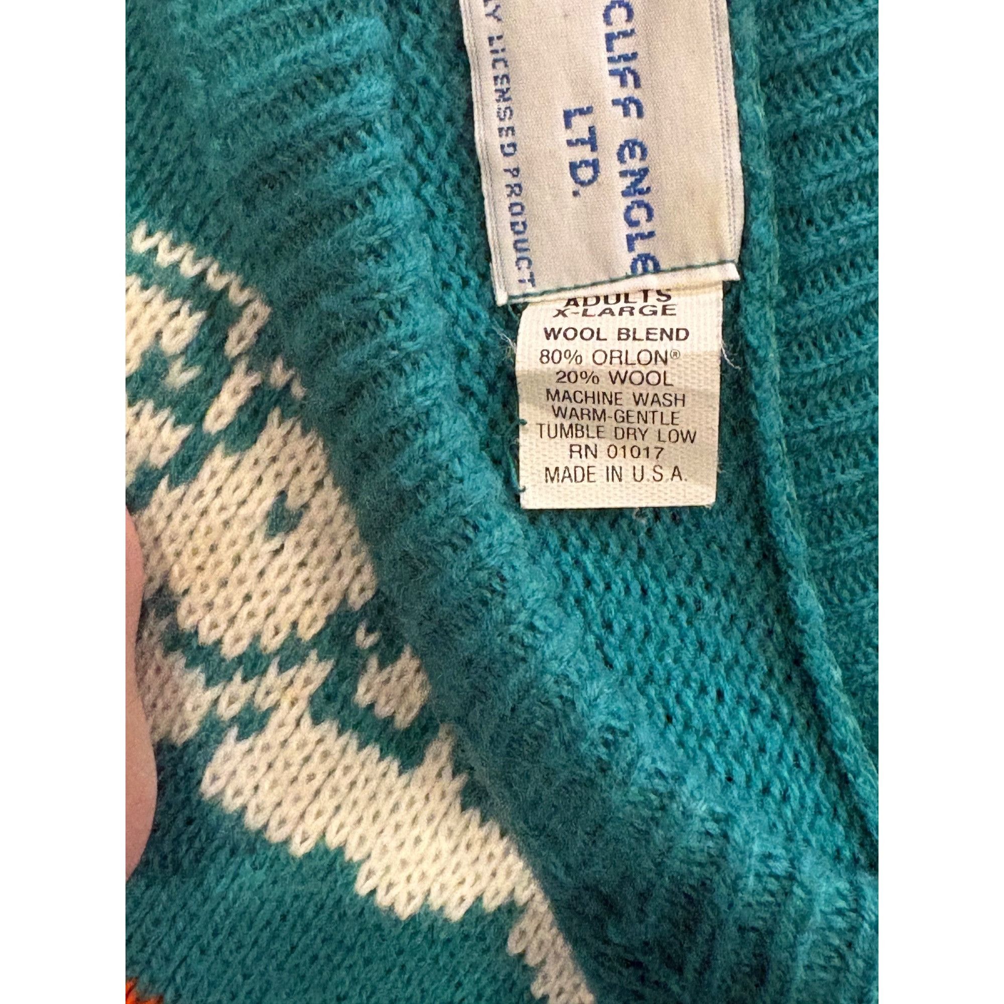 Other Vintage 80's Miami Dolphins NFL Cliff Engle Sweater Don Shul Size US XL / EU 56 / 4 - 7 Thumbnail