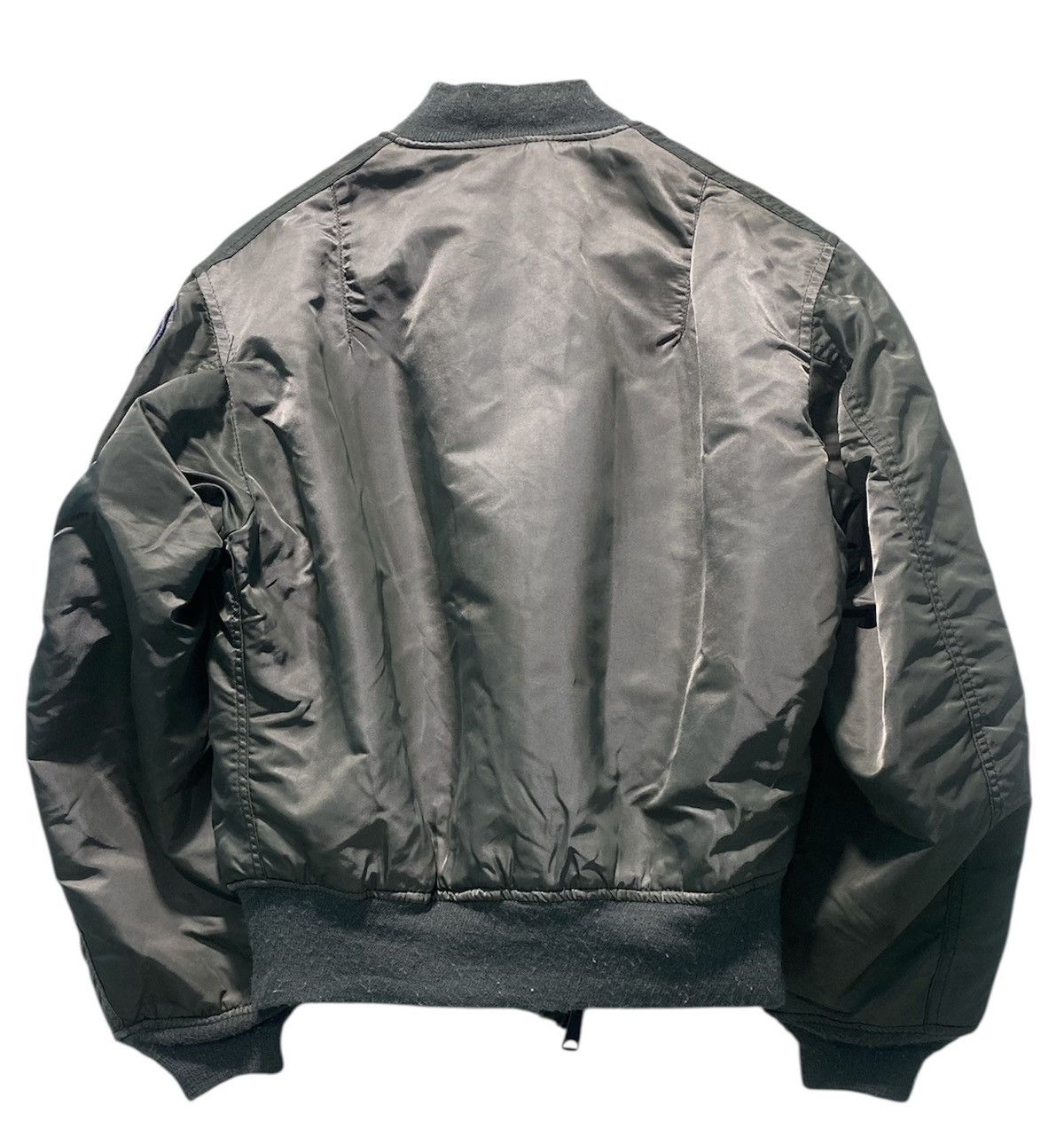 Alpha Industries Vintage 80s Alpha industries Ma-1 Bomber Jacket Olive Green Size US M / EU 48-50 / 2 - 2 Thumbnail