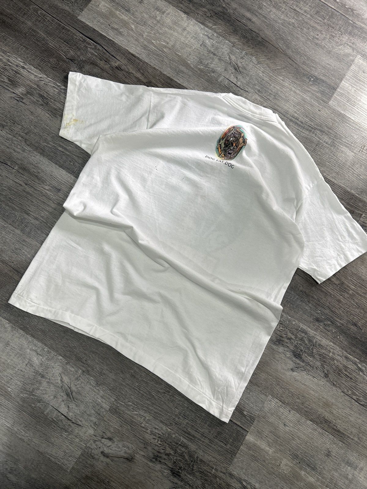 Fruit Of The Loom × Vintage Psilly Rabbit 90s Dog Eat Dog Punk Shirt Size US XL / EU 56 / 4 - 4 Thumbnail