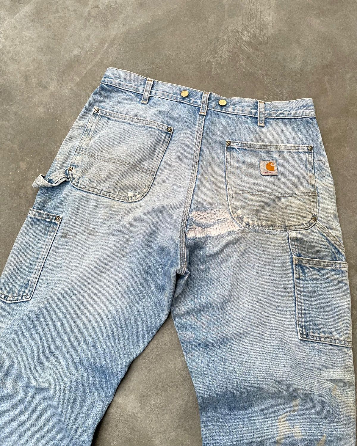 Carhartt Crazy Vintage Distressed Carhartt Doublee Knee B07-DNM 🥶 Size US 34 / EU 50 - 3 Thumbnail