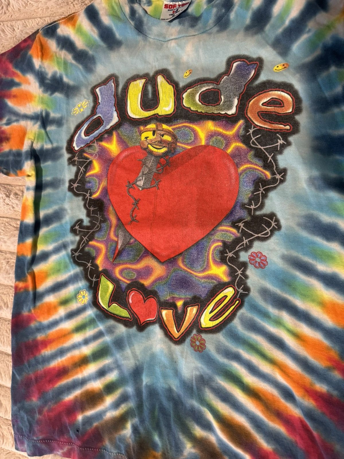 WWF 1997 RARE vintage DUDE LOVE ❤️‍🔥 MANKIND wrestling tee tie-dye Size US M / EU 48-50 / 2 - 9 Thumbnail