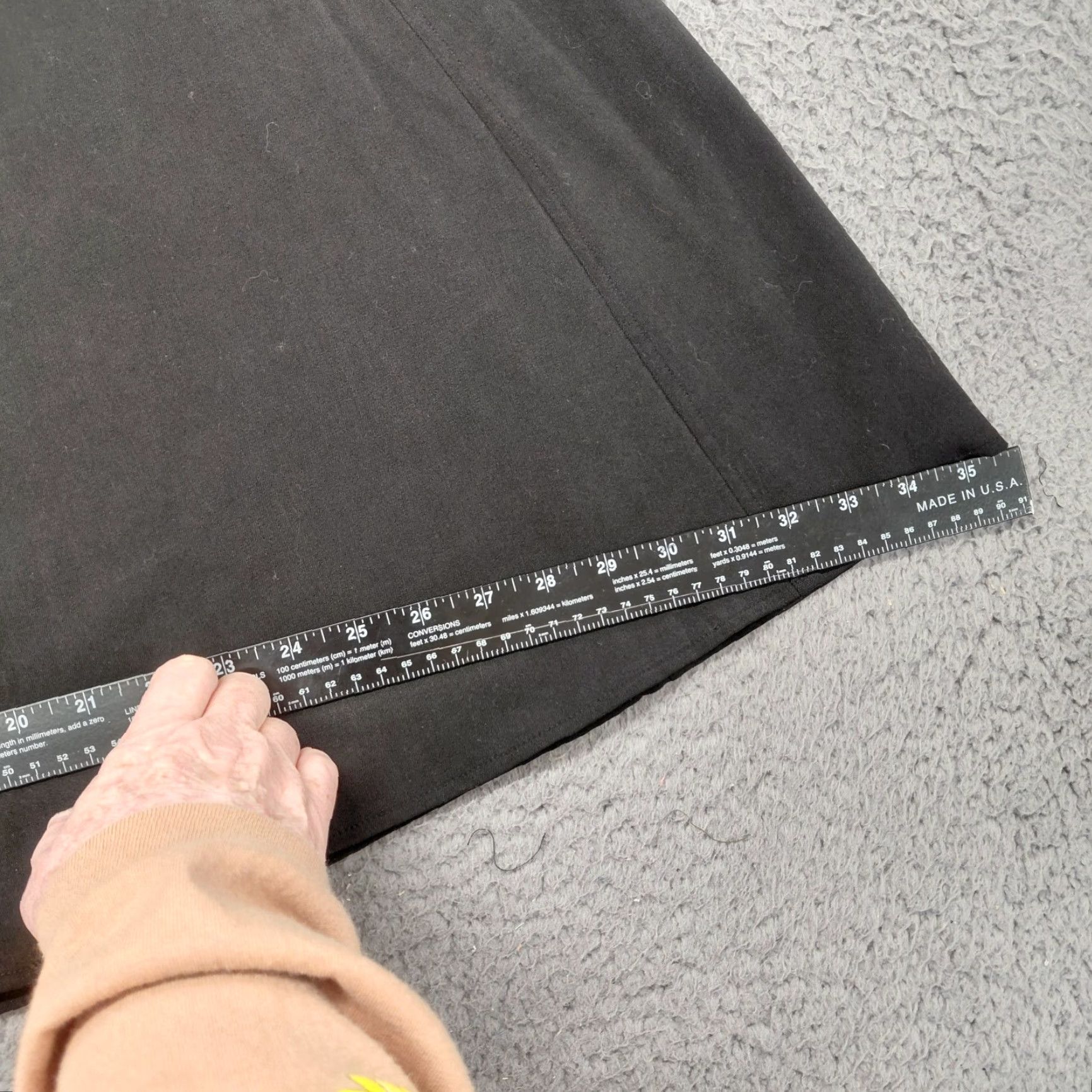 Vintage REQ Skirt Women Size 8 Black Flare Zipper Waist Knee Length Basic Classic Midi Flare 90s Womens Size 30" / US 8 / IT 44 - 7 Thumbnail