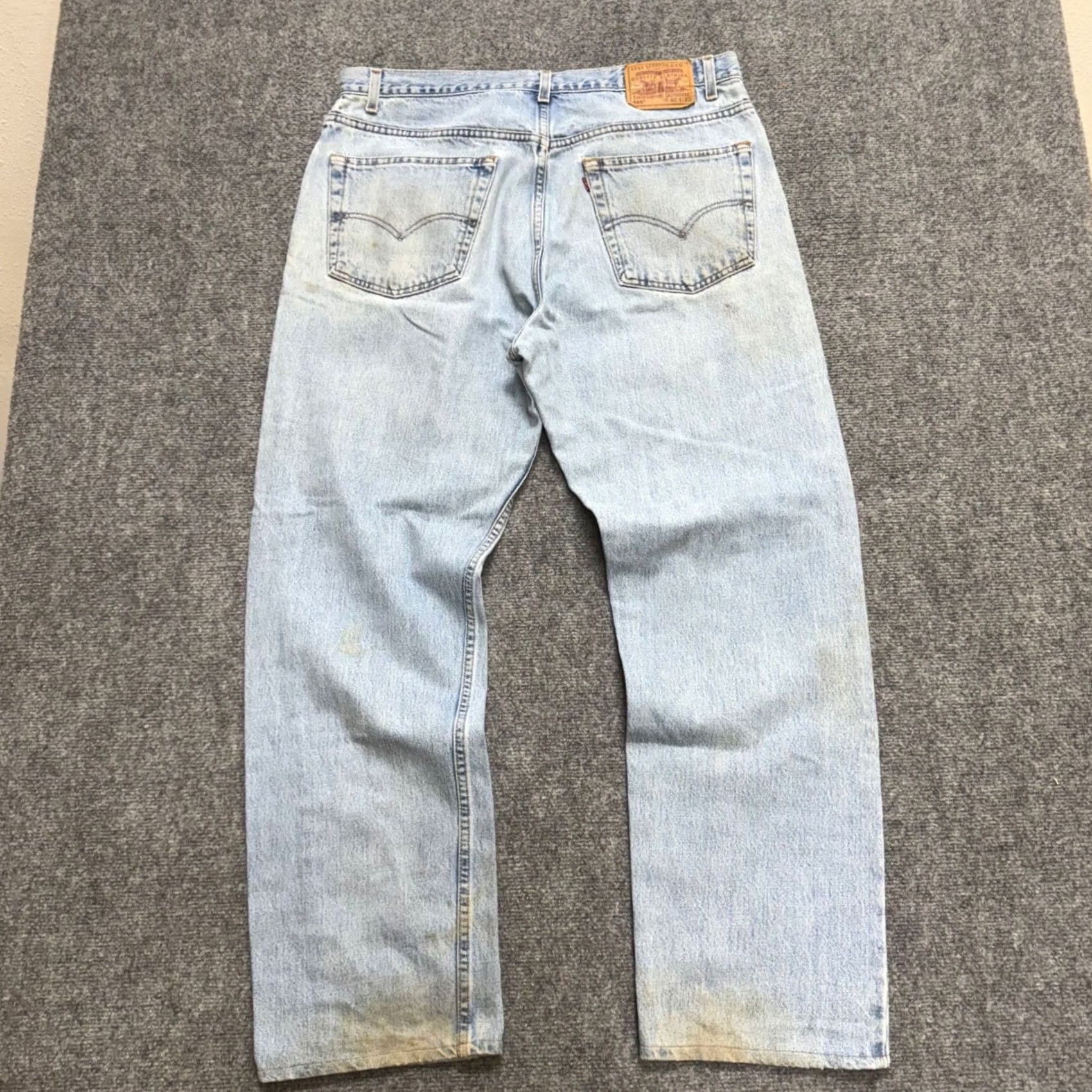 Levi's VINTAGE Levi's 505 Denim Jeans Mens 38x30 Regular Light Washed 90s Paper Tag Stained Size US 38 / EU 54 - 2 Thumbnail