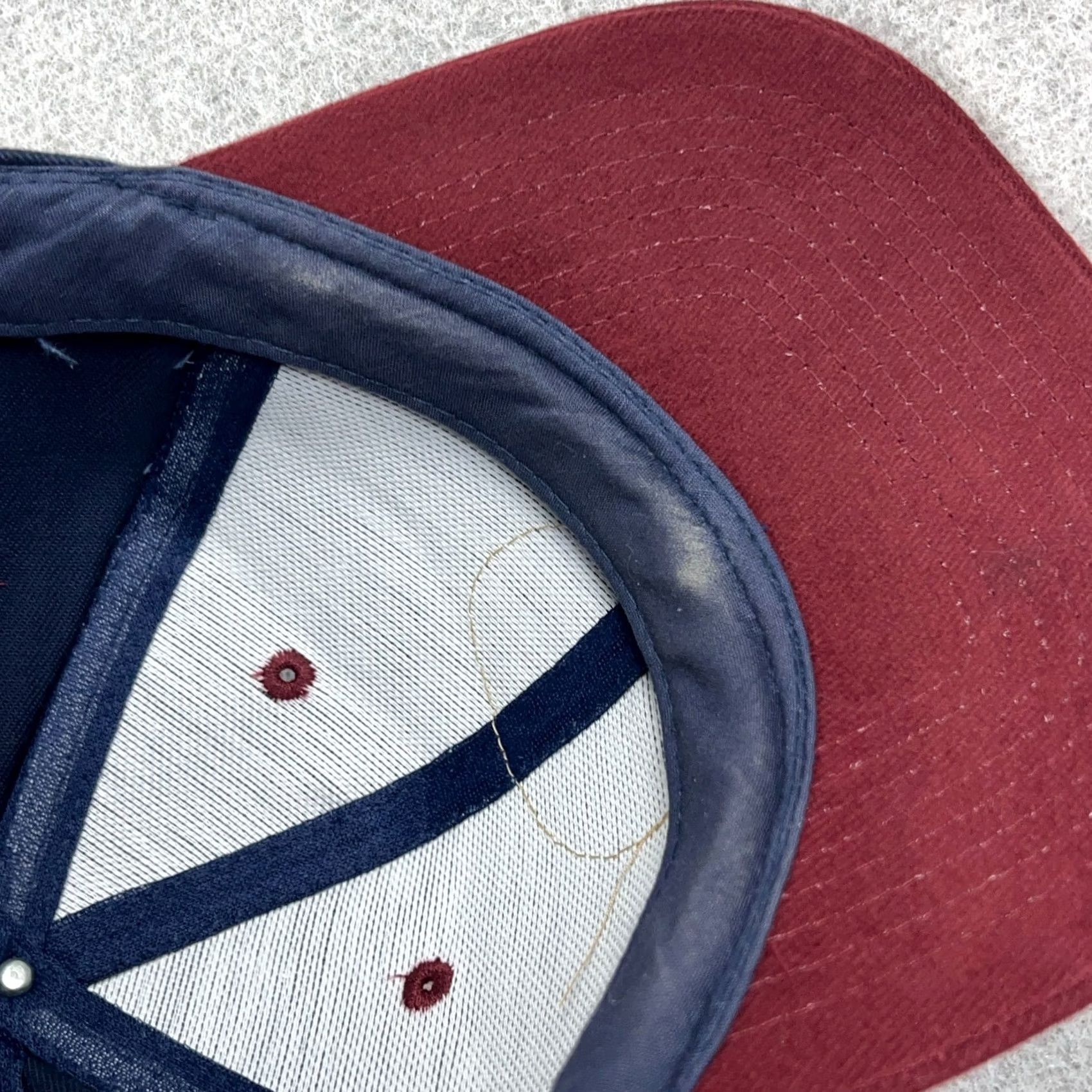 Vintage VINTAGE Joy Global Coal Mining Hat Cap Blue Red Twill Strap Back Adjustable Mens Size ONE SIZE - 6 Thumbnail