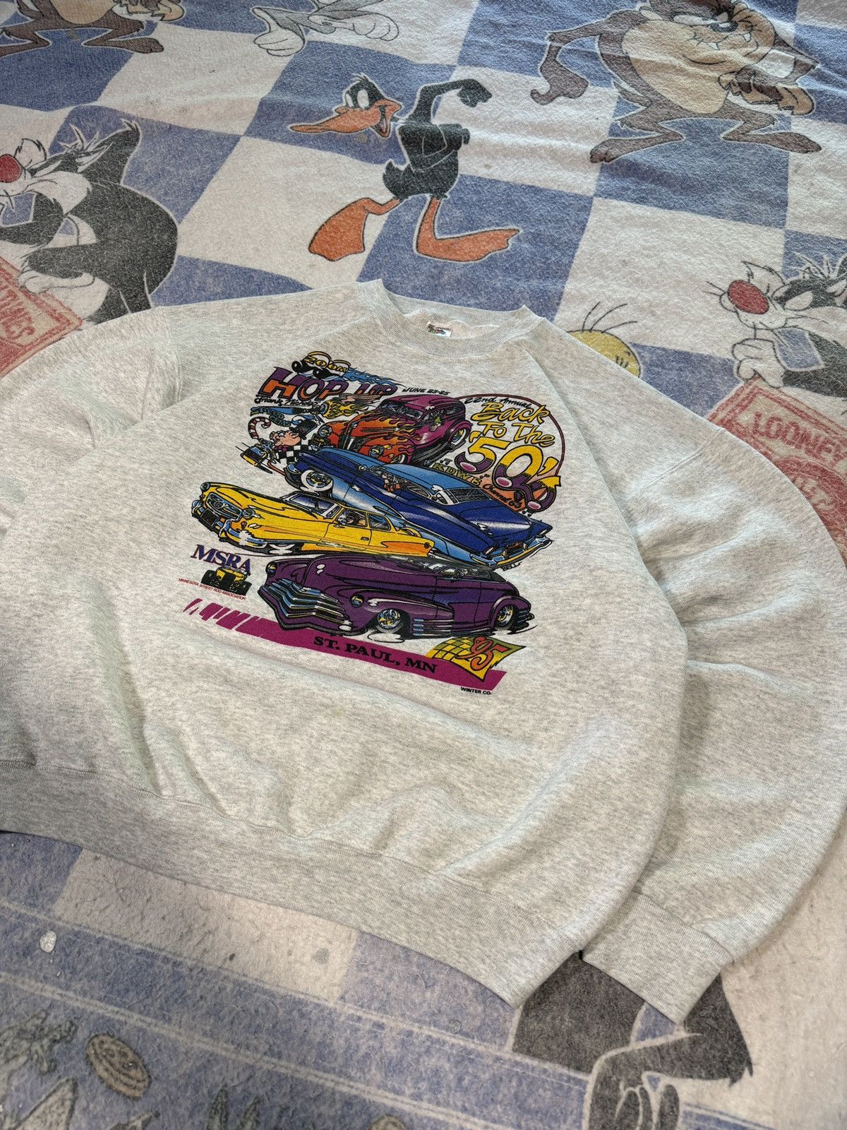 Vintage Vintage back to the fifties crewneck sweatshirt Size US XL / EU 56 / 4 - 2 Thumbnail