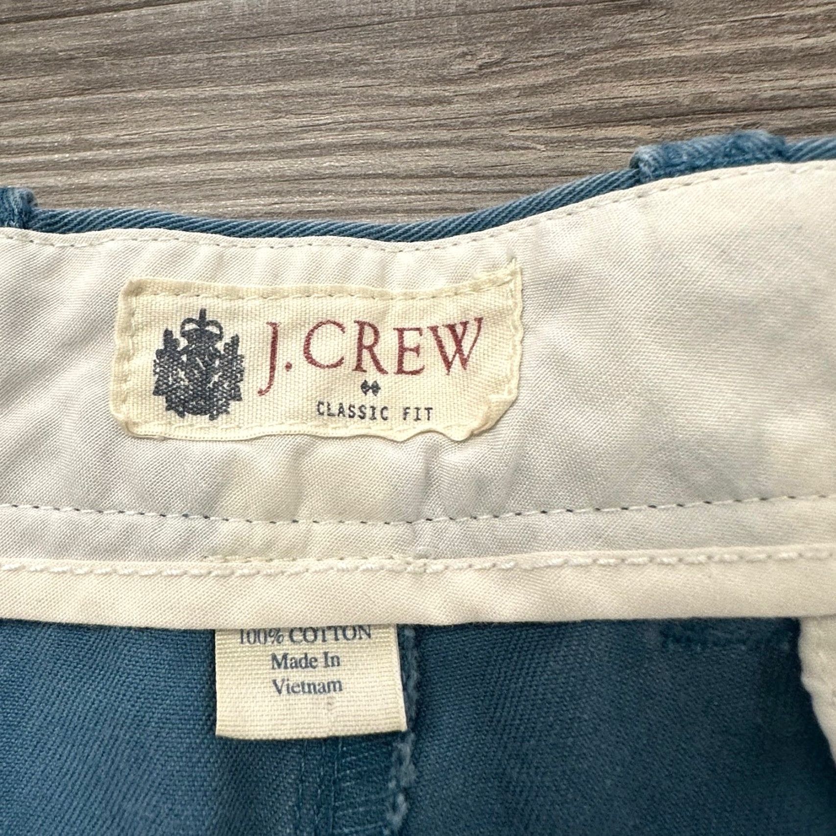 J.Crew J Crew Blue Mens 32x32 Classic Fit Flat Front Straight Leg Preppy Chino Pants Size US 32 / EU 48 - 3 Thumbnail