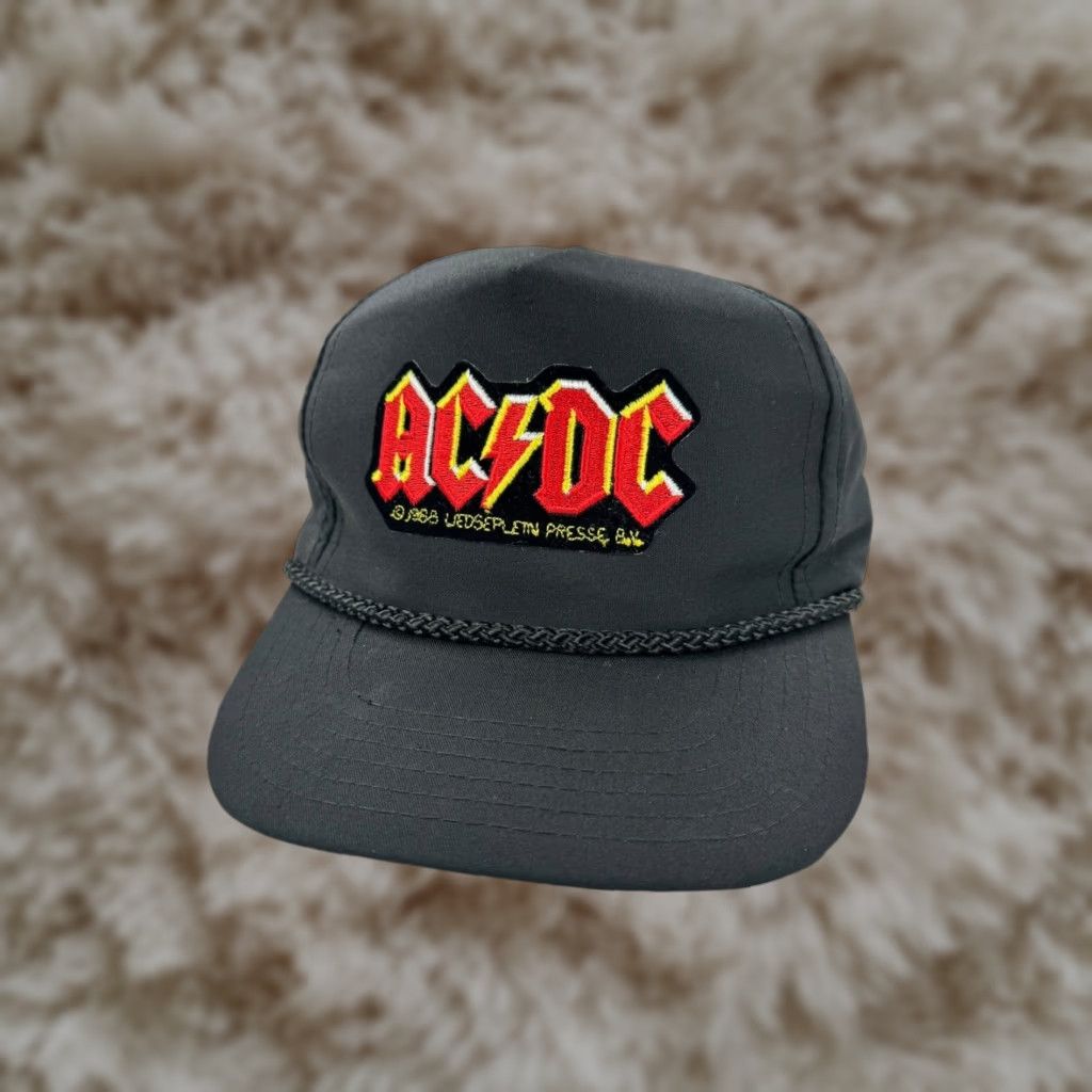 Vintage VINTAGE AC/DC Snapback Hat Cap • Excellent Condition Baseball ...