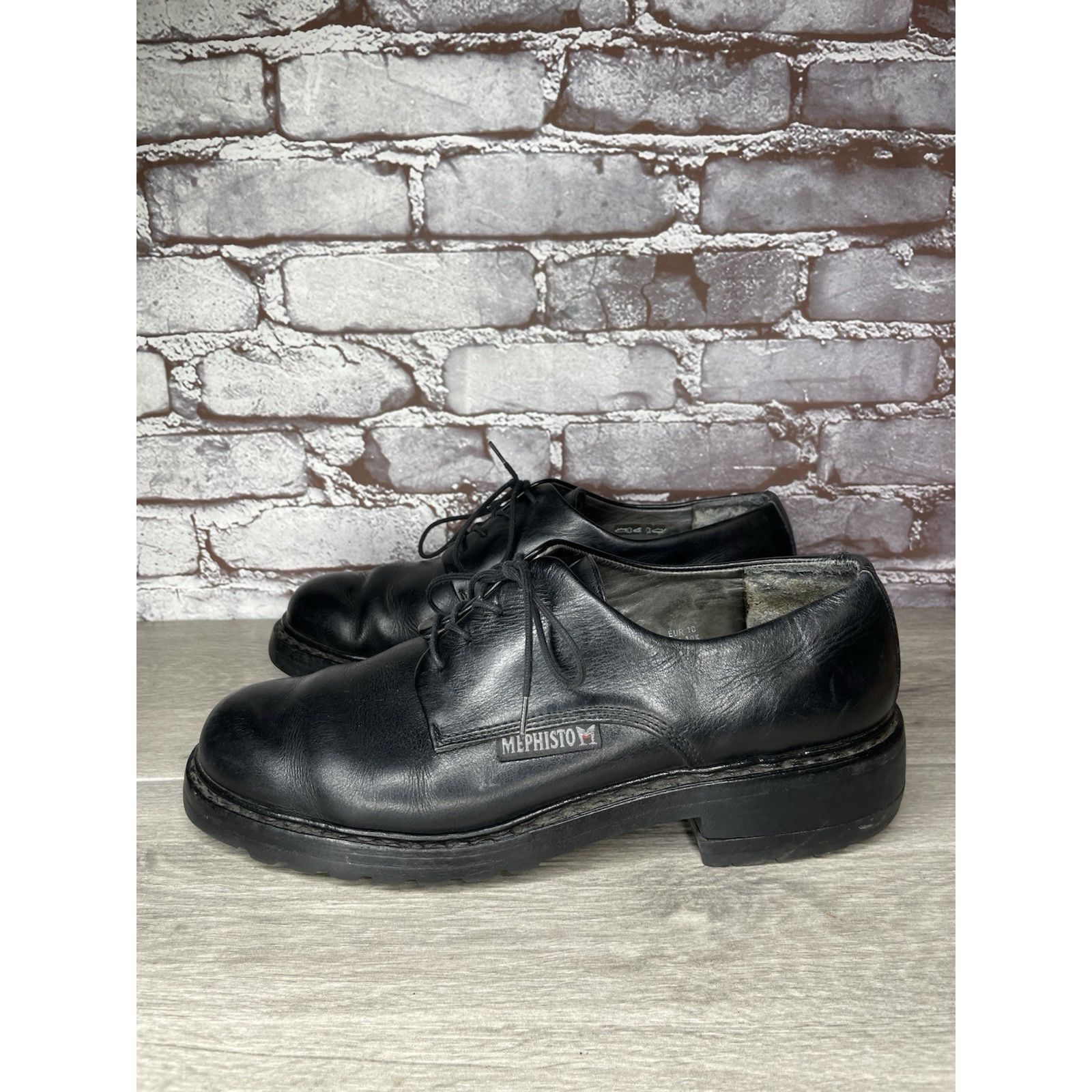 Mephisto Mephisto Sherpa's Black Leather Lace Up Heel Oxfords Shoes M Size US 10.5 / EU 43-44 - 18 Thumbnail