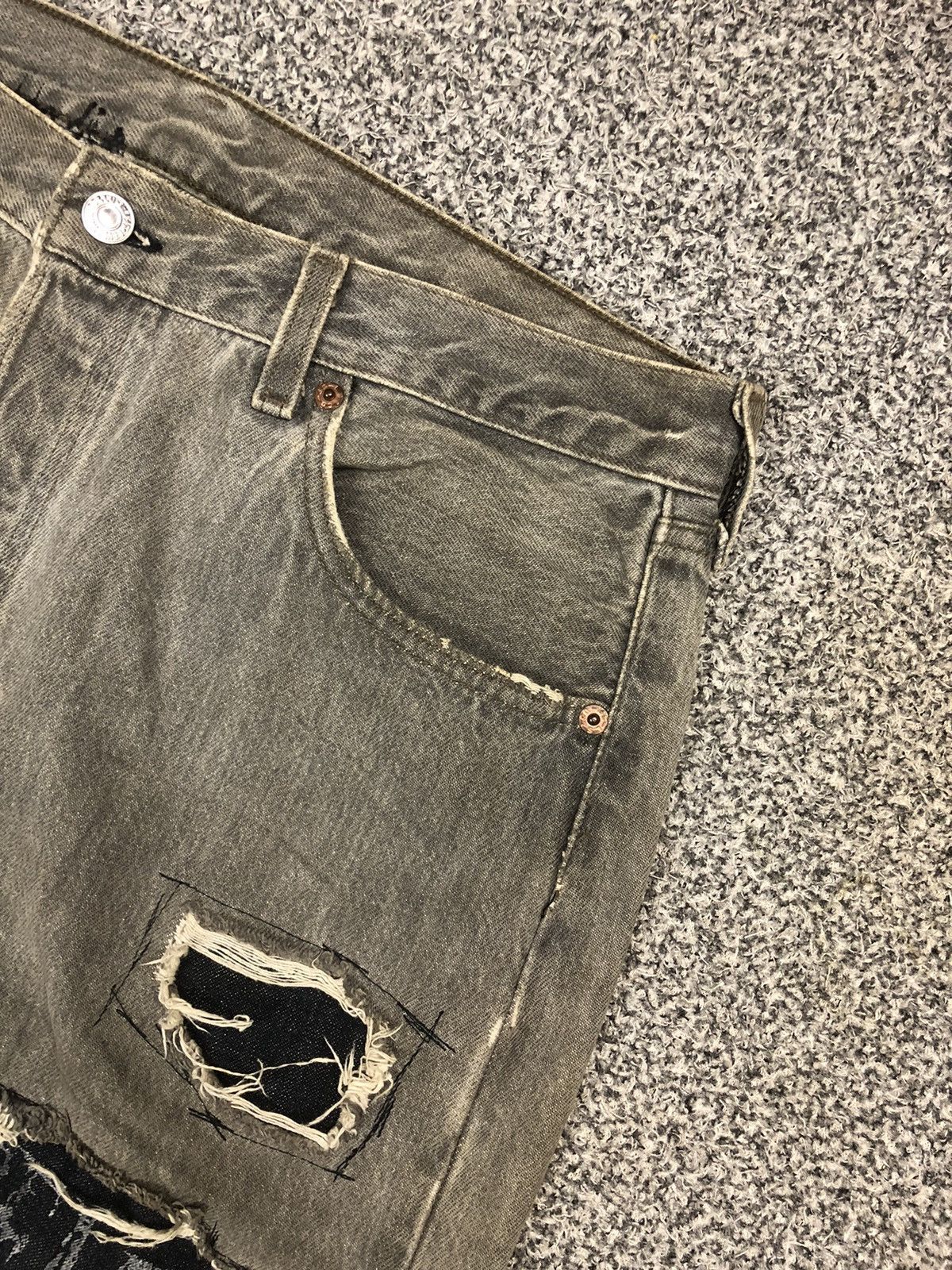Japanese Brand × Levi's × Vintage Vintage Levis 511 Distressed Patches Kurt Cobain Style Jeans Size US 34 / EU 50 - 4 Thumbnail