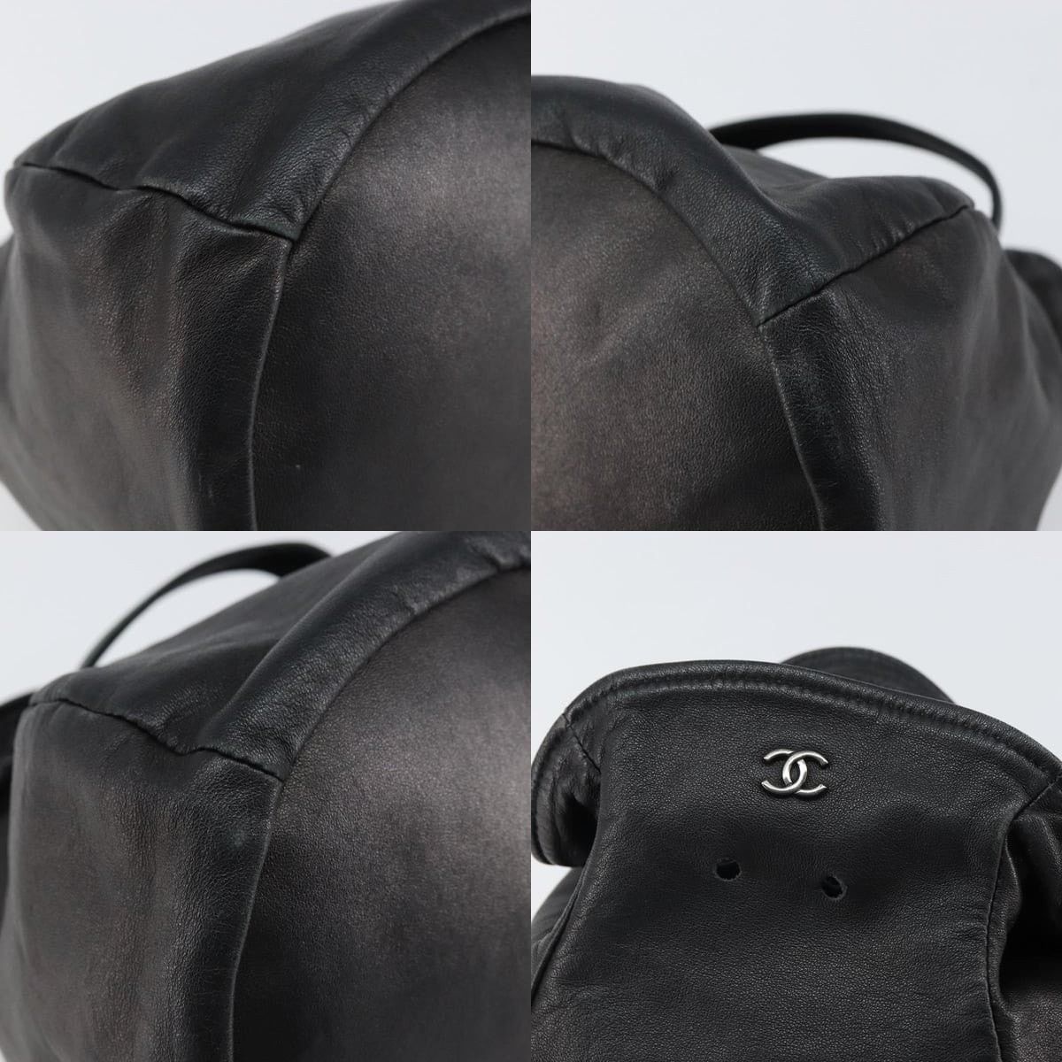 Chanel Chanel Purse Pouch Lamb Skin Black CC Size ONE SIZE - 5 Thumbnail