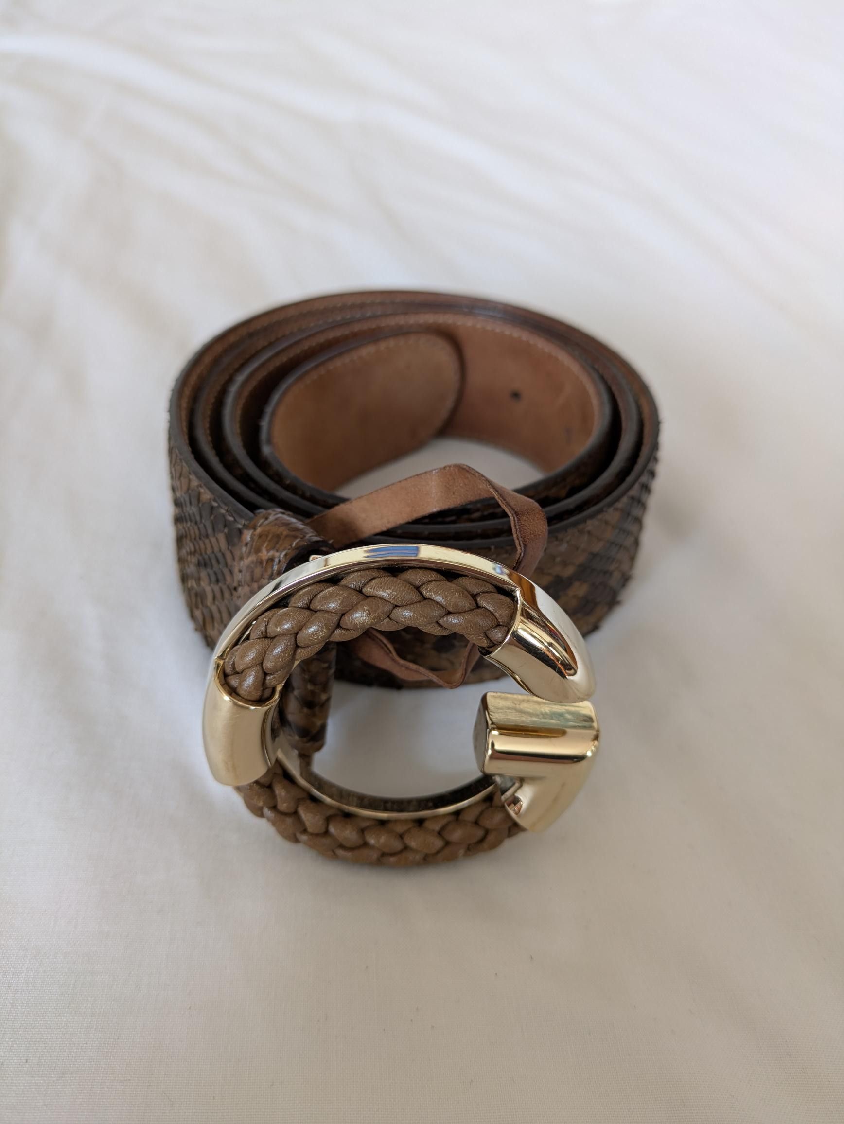 Gucci Gucci Snakeskin belt Size 36" fits a 32" waist Size 36 - 2 Thumbnail