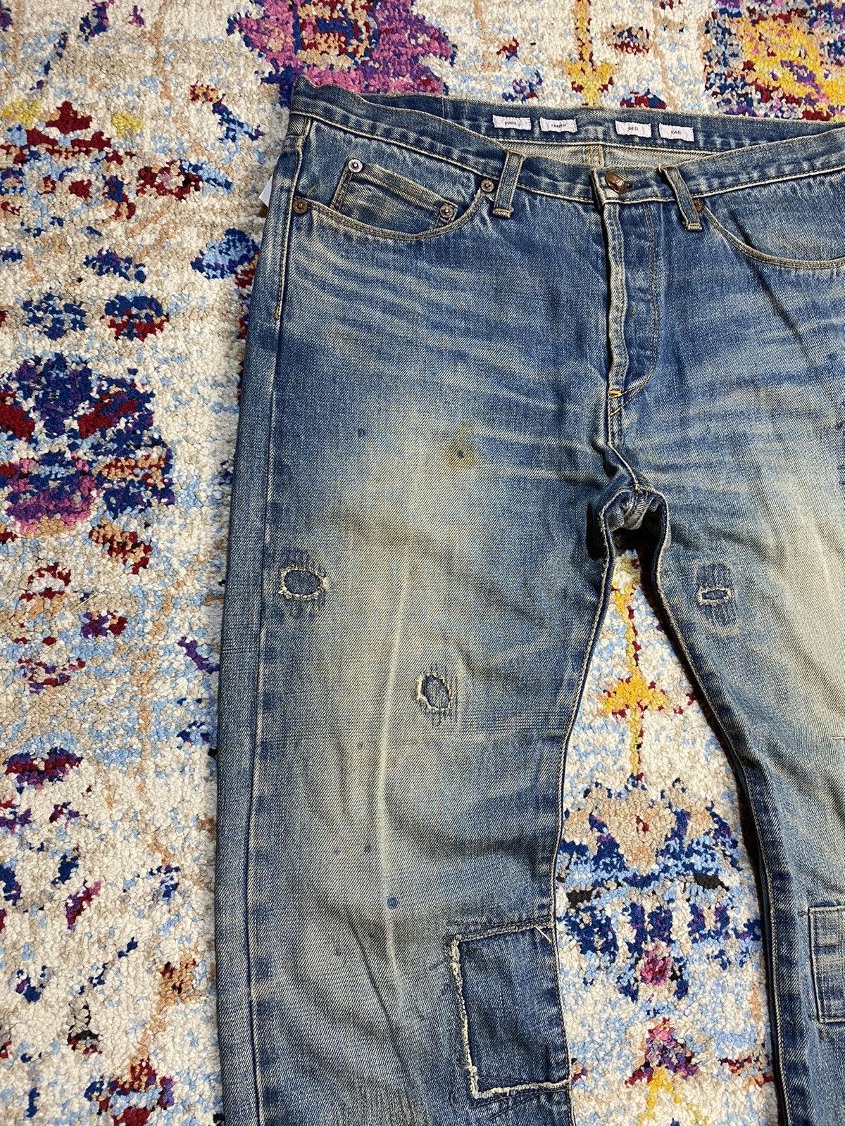 Paul Smith Selvedge Paul Smith Red Ear Japan Rework Patch Denim Jeans Size US 34 / EU 50 - 9 Thumbnail