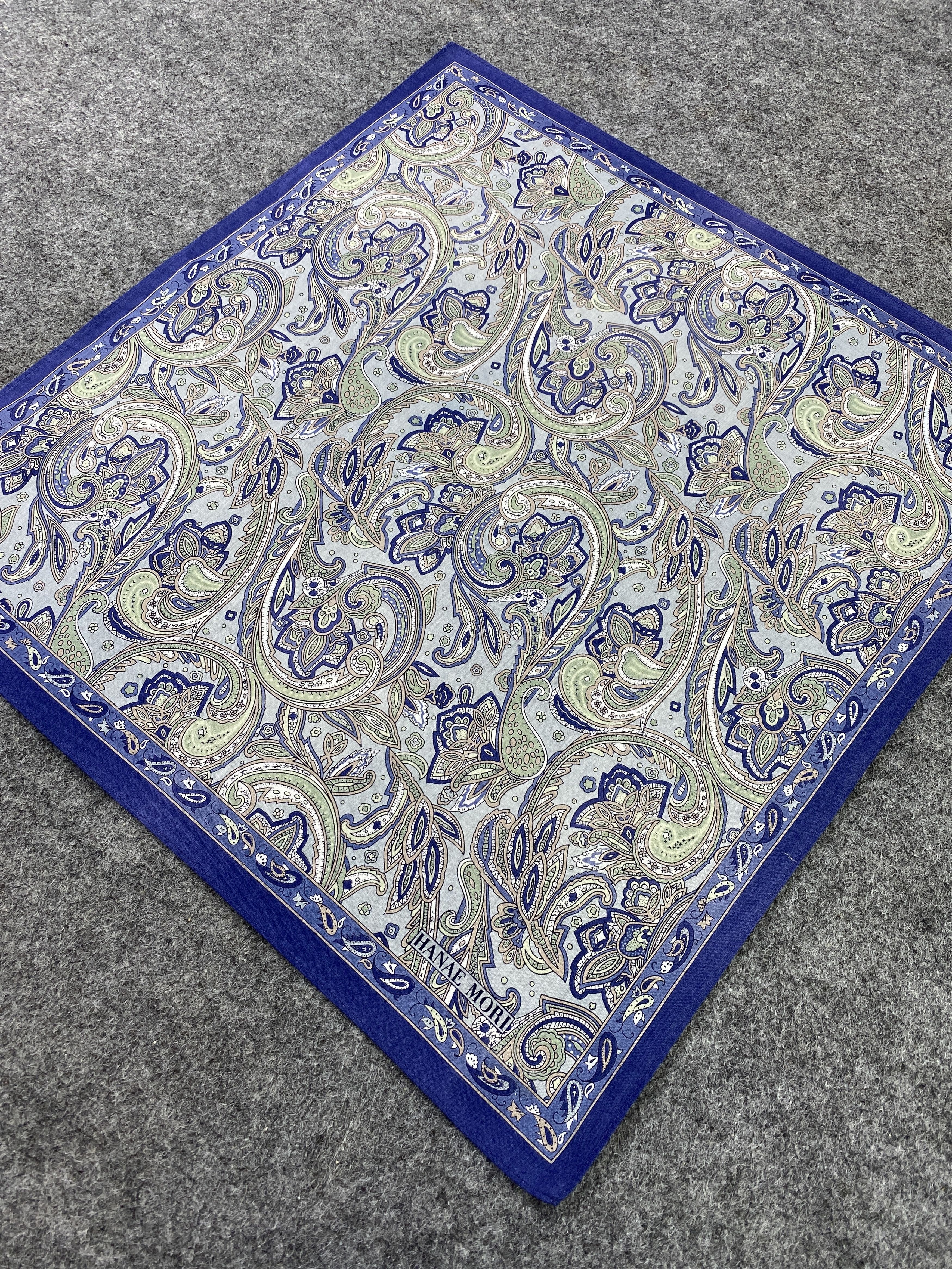 Hanae Mori × Vintage Hanae Mori Paislee Handkerchief / Bandana / Neckerchief-B212 Size ONE SIZE - 4 Thumbnail