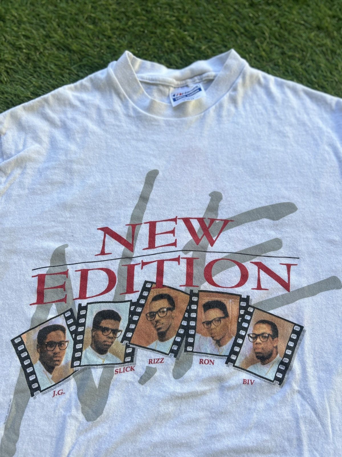 Band Tees Vintage 80S 1988 New Edition Band Heatwave 89 Tour T Shirt Size US L / EU 52-54 / 3 - 2 Thumbnail