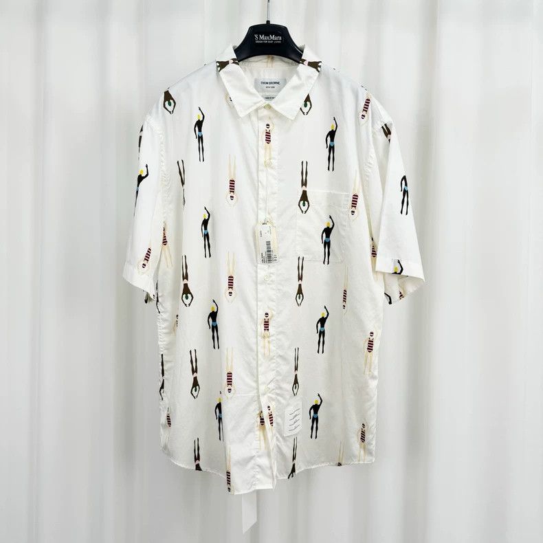 Thom Browne Thom Browne Printed Short Sleeve Shirt - dmc Size US M / EU 48-50 / 2 - 1 Thumbnail