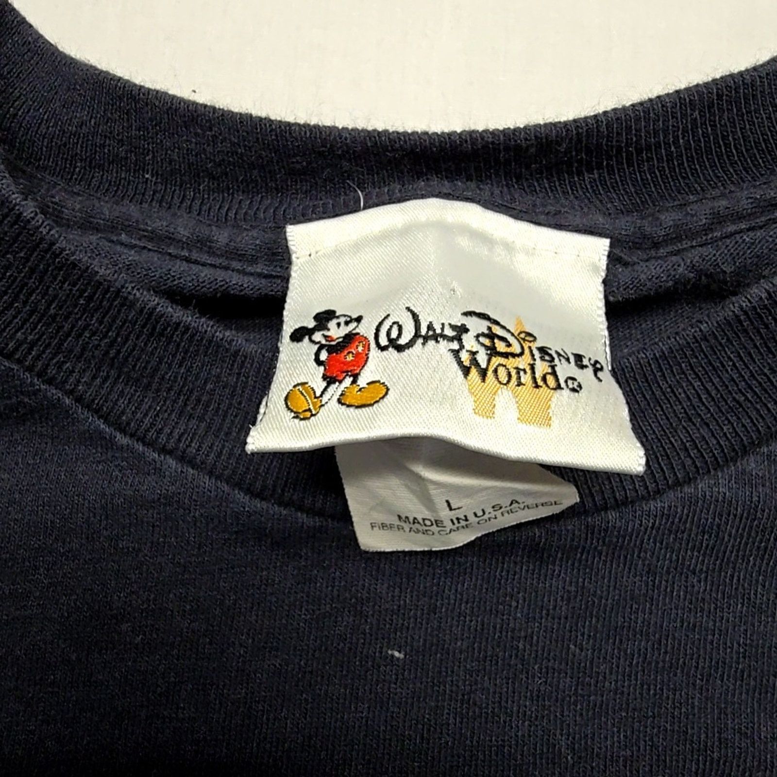 Disney Vintage Walt Disney World Mickey Mouse Shirt L Black Tee 90s Size US L / EU 52-54 / 3 - 5 Thumbnail
