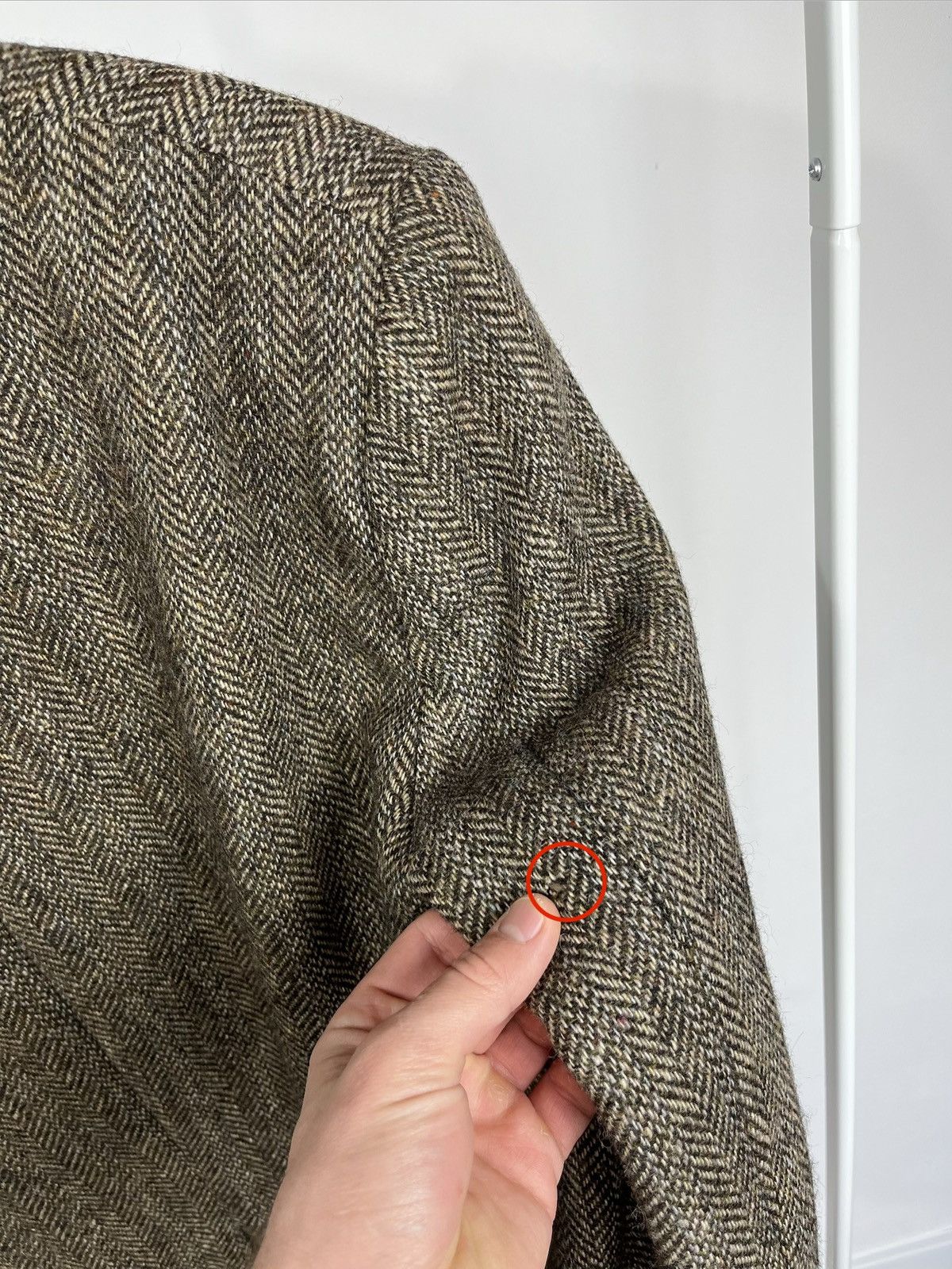 Harris Tweed Vintage Tweed Blazer Pure New Wool Brown EU 48 Herringbone Size US XXL / EU 58 / 5 - 13 Thumbnail