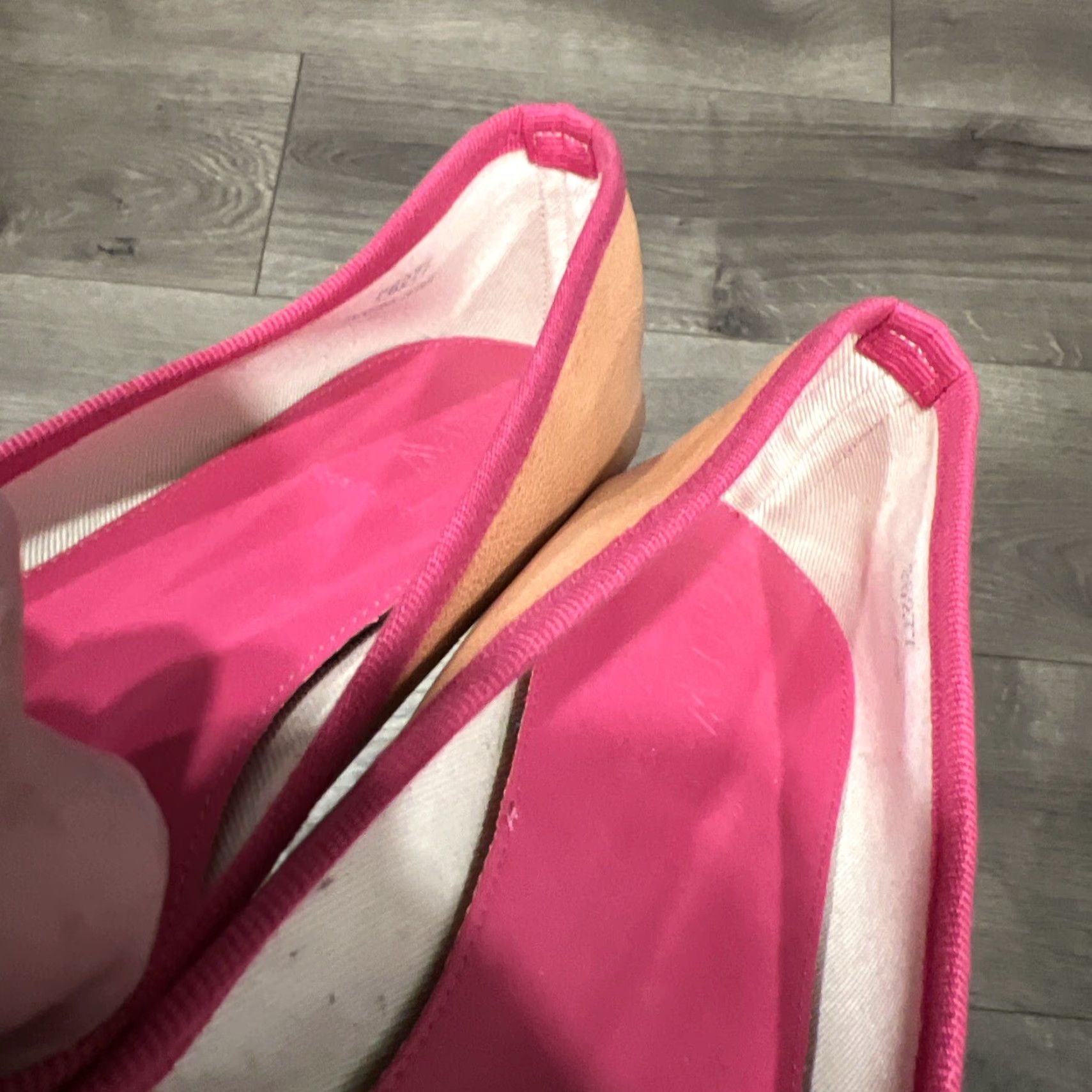J.Crew VINTAGE J.CREW Natalia Dip Dyed Leather Ballet Flats Size 8.5 Tan Pink Womens Size US 8.5 / IT 38.5 - 4 Thumbnail