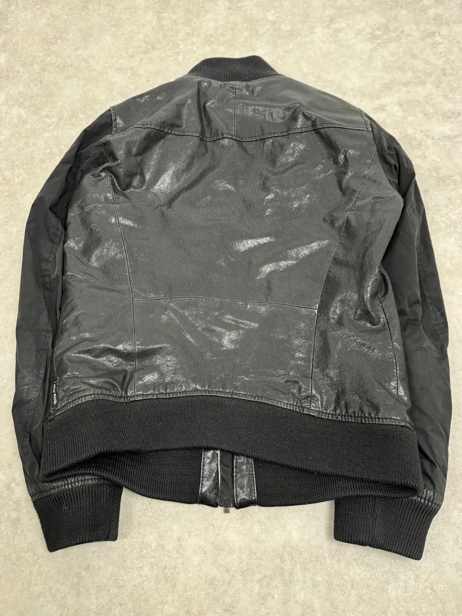 Armani 2000s Armani Hybrid Black Leather Nylon Jacket Size US M / EU 48-50 / 2 - 7 Thumbnail