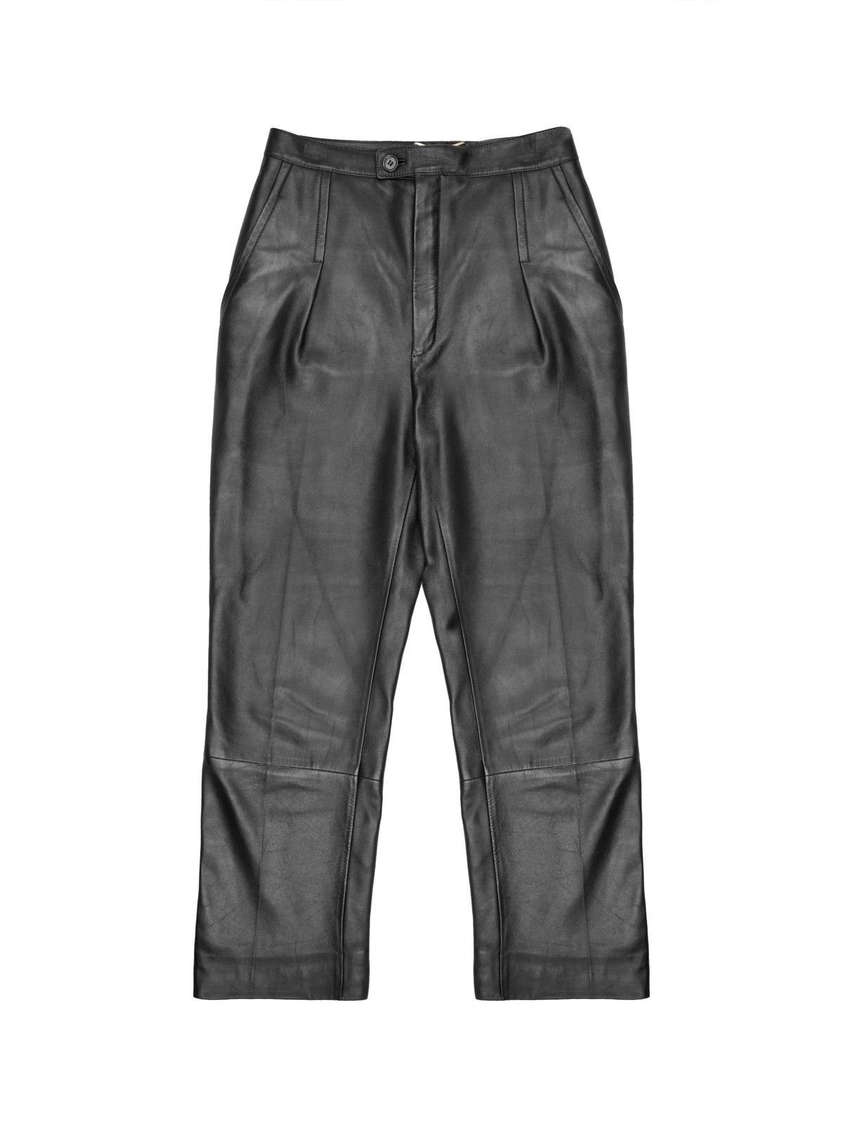 Saint Laurent Paris Saint Laurent lamb leather black pants Size 27" / US 4 / IT 40 - 1 Thumbnail