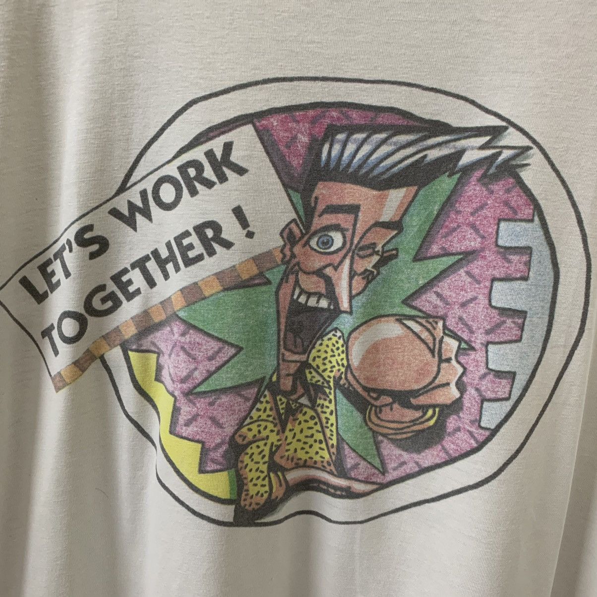 Other LETS WORK TOGETHER VTG TEE Size US XL / EU 56 / 4 - 2 Thumbnail
