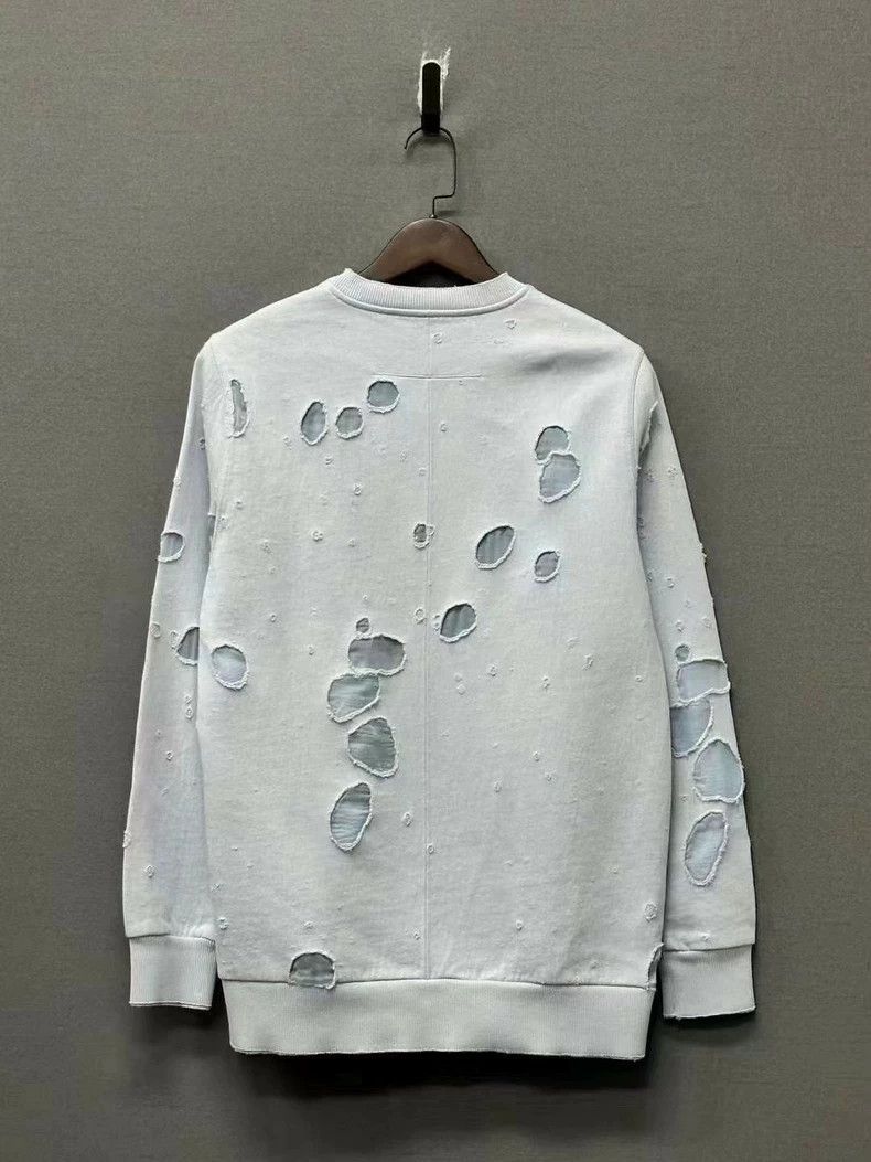 Givenchy Givenchy Foggy Blue Ripped Letter Hoodie Size US XS / EU 42 / 0 - 2 Thumbnail