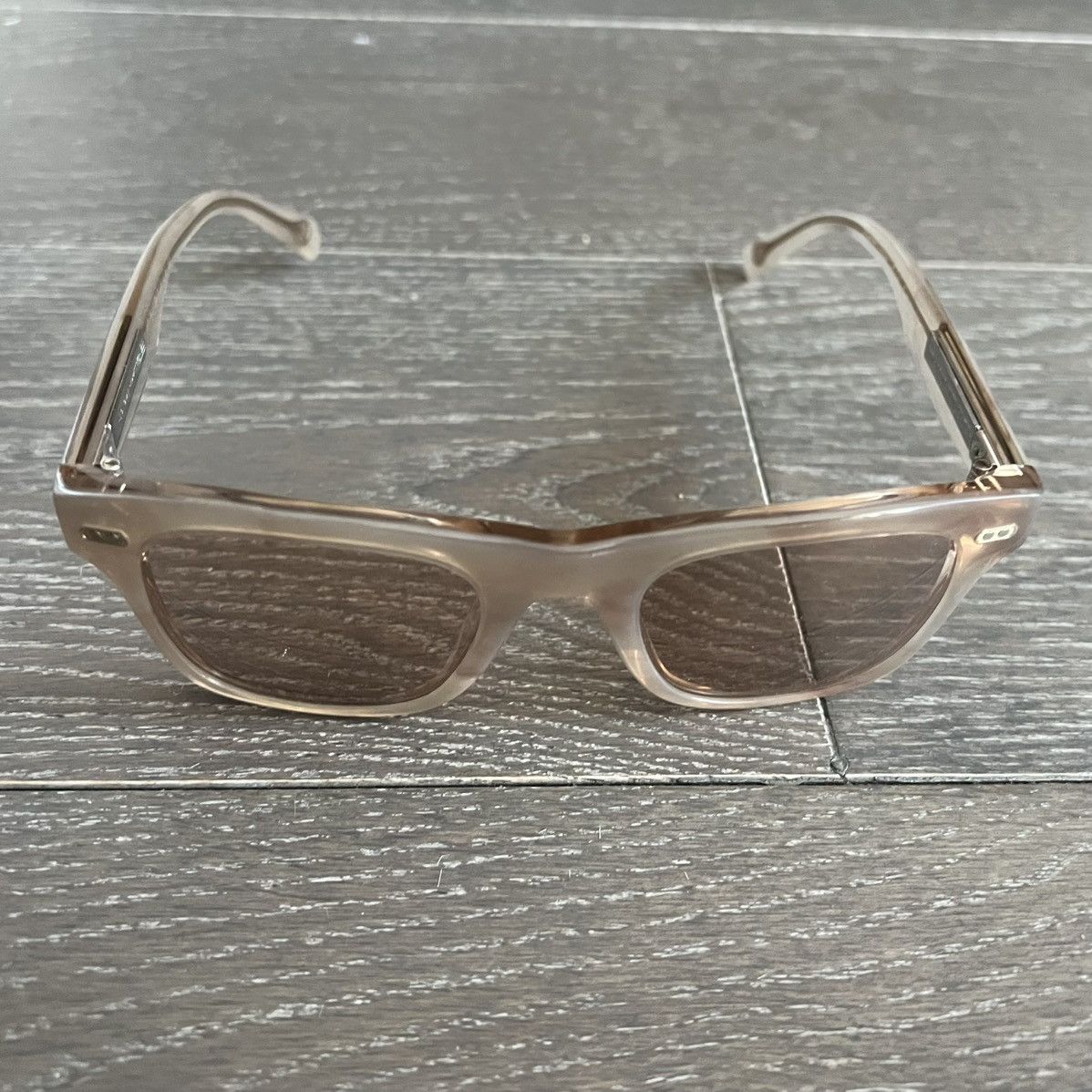 Brunello Cucinelli Acetate Wayfarer Sunglasses Brown/Beige/Gray Size ONE SIZE - 1 Thumbnail