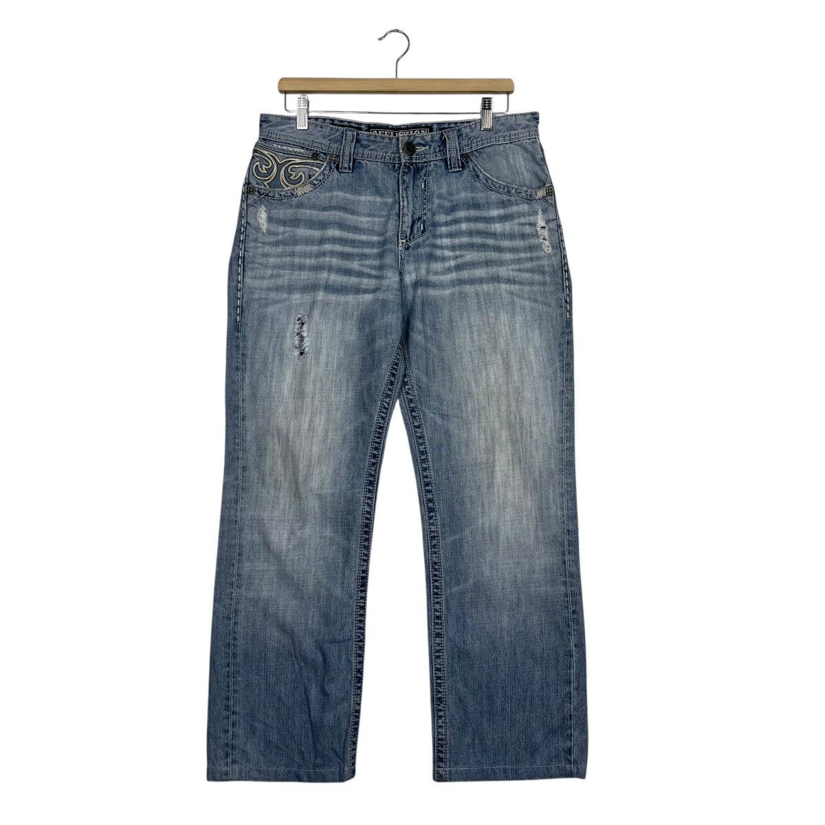 Affliction Vintage Affliction Embroidery Logo Denim Jeans Size US 32 / EU 48 - 1 Thumbnail