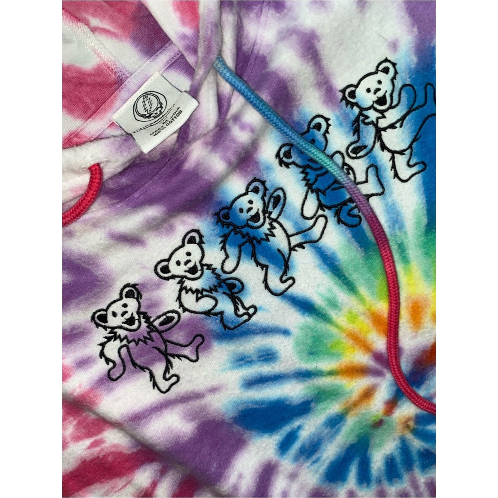 Grateful Dead Official Grateful Dead Tie Dye Super Soft Hoodie Bears MED Size M / US 6-8 / IT 42-44 - 5 Thumbnail