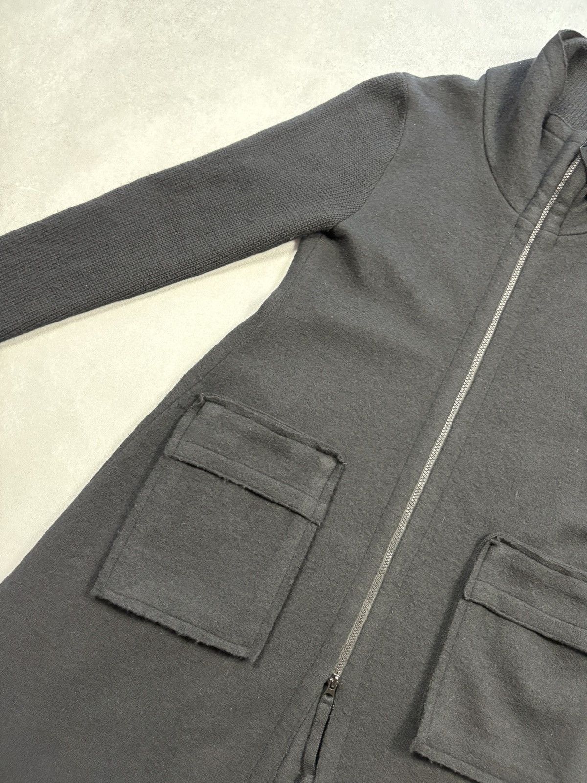 Rundholz Rundholz Wool Long Zip Coat Black Avant Garde Jacket M Size M / US 6-8 / IT 42-44 - 3 Thumbnail