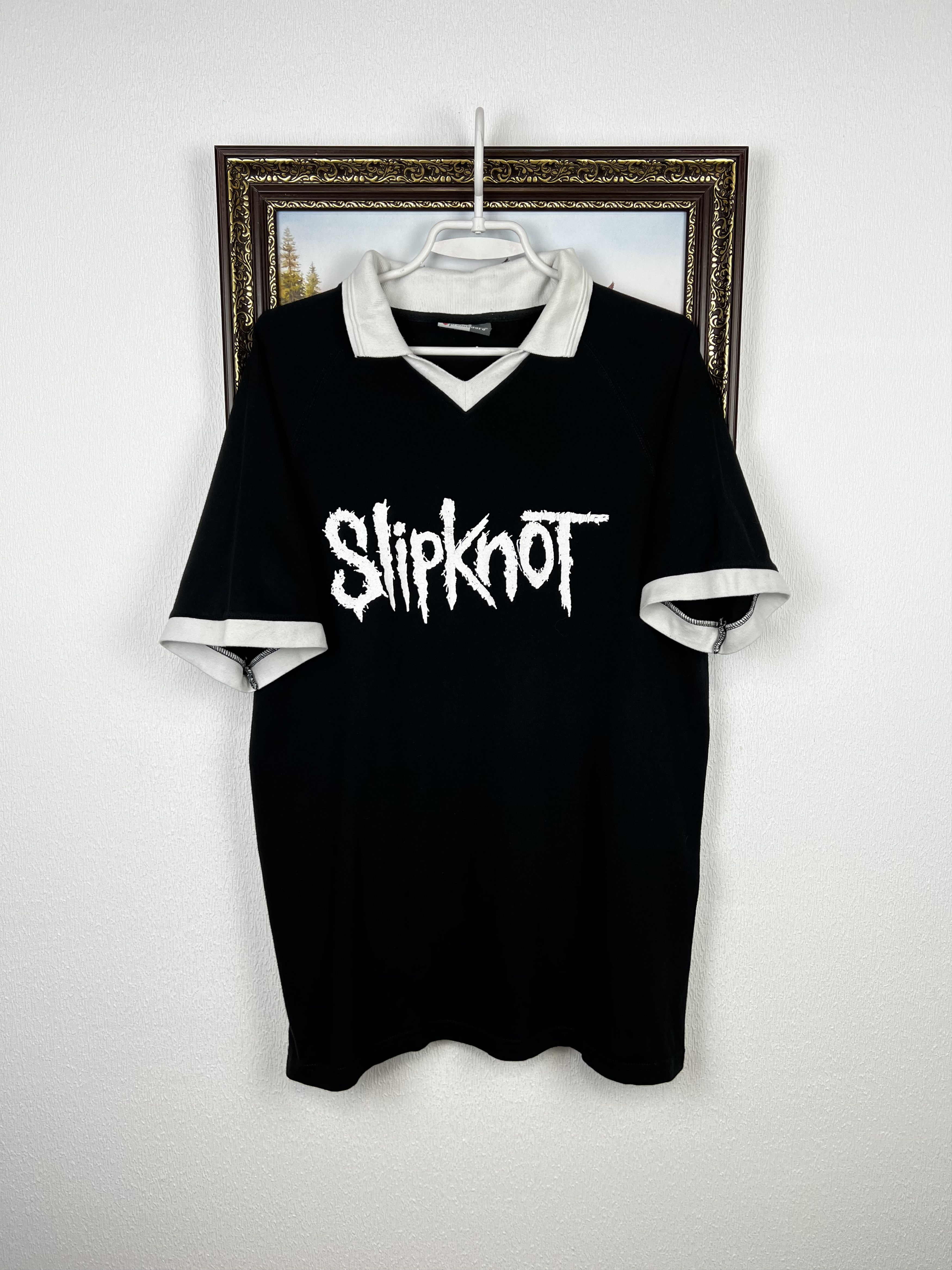 Vintage Vintage 00's Slipknot Polo Maggot Shirt Band Over Print Size US L / EU 52-54 / 3 - 1 Thumbnail