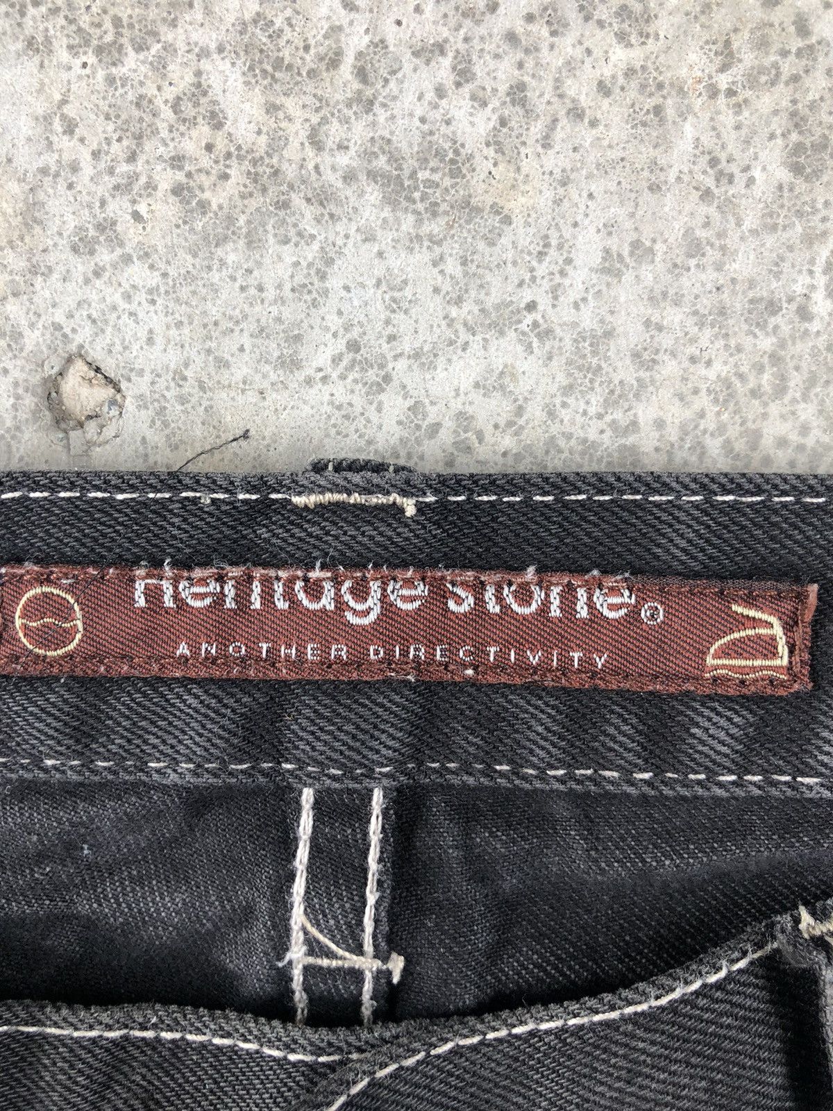 Japanese Brand Japanese Herritage Double Waist White Stitch Distressed Size US 32 / EU 48 - 15 Thumbnail