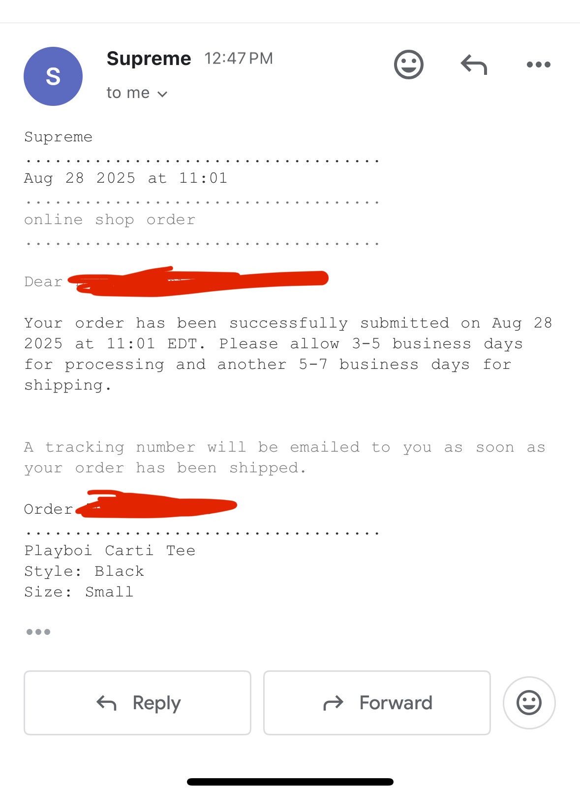 Supreme Playboi carti for supreme Size US S / EU 44-46 / 1 - 2 Thumbnail