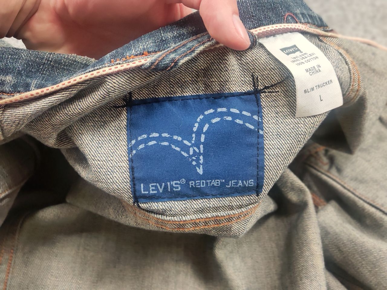 Levi's Rare Vintage 90's levis red tab Selvedge Denim Jacket Size US L / EU 52-54 / 3 - 17 Thumbnail