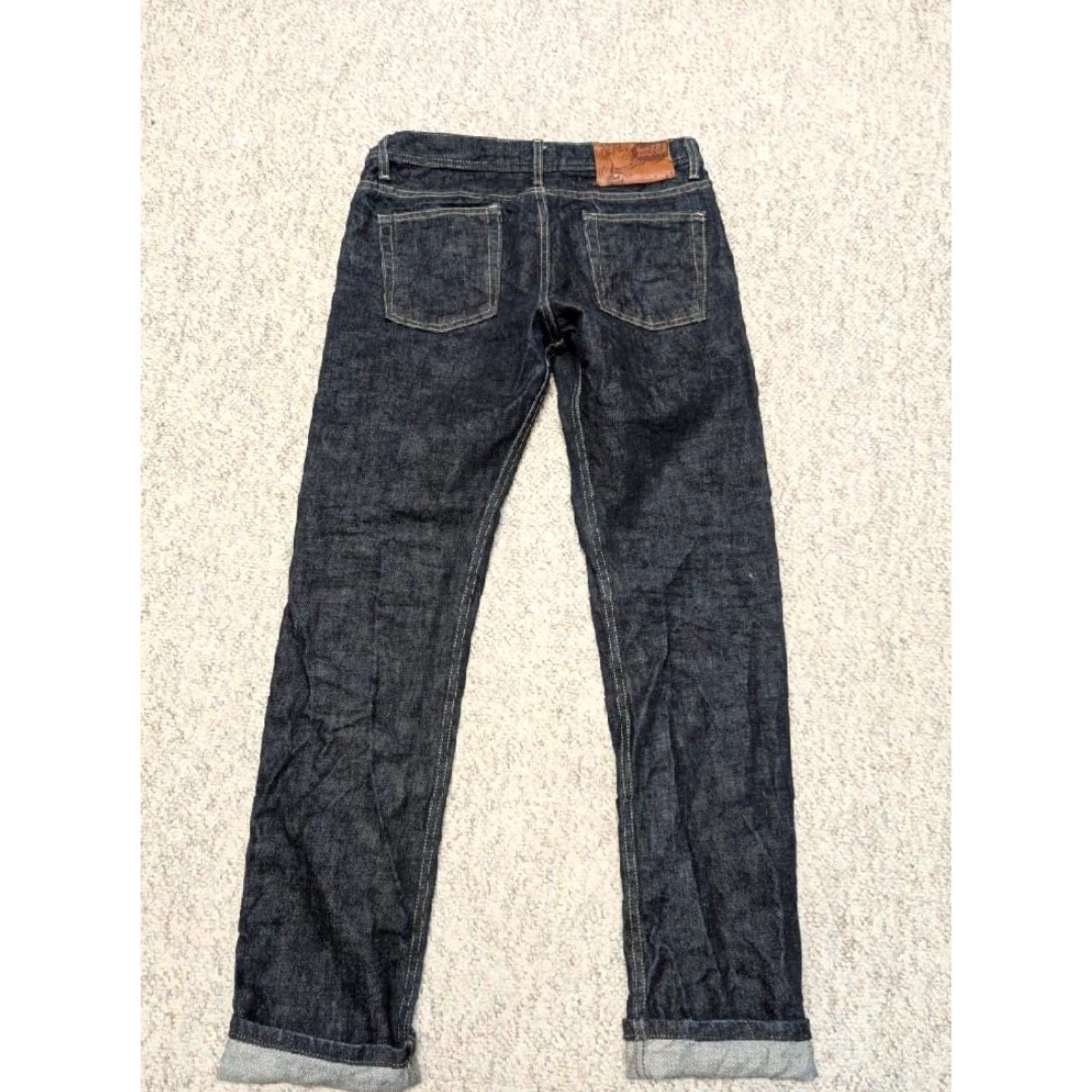 Vintage NAKED & FAMOUS blue jeans 33x33 indigo Weird Guy denim Slim Straight 33x33 Mens jeans Indigo blue denim Slim Weird Guy 90s? Size US 33 - 3 Thumbnail