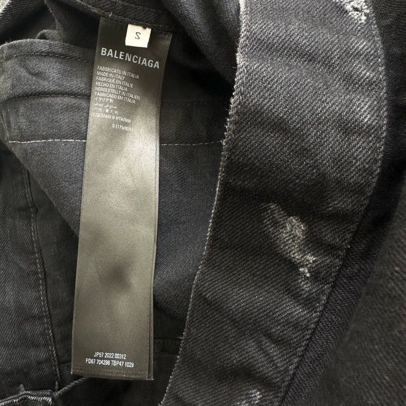 Balenciaga Balenciaga FW22 3B SPORTS ICON Embroidered Logo Denim Jacke Size US S / EU 44-46 / 1 - 7 Thumbnail