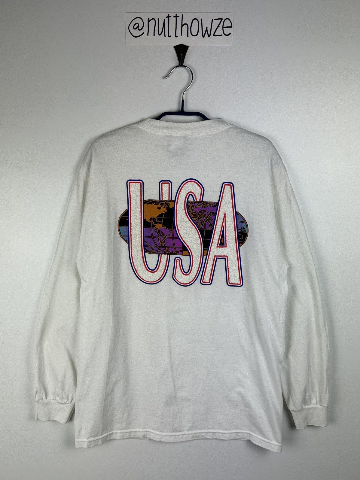 Huf HUF Quake USA World Center Logo L/S Tee Size US M / EU 48-50 / 2 - 2 Thumbnail