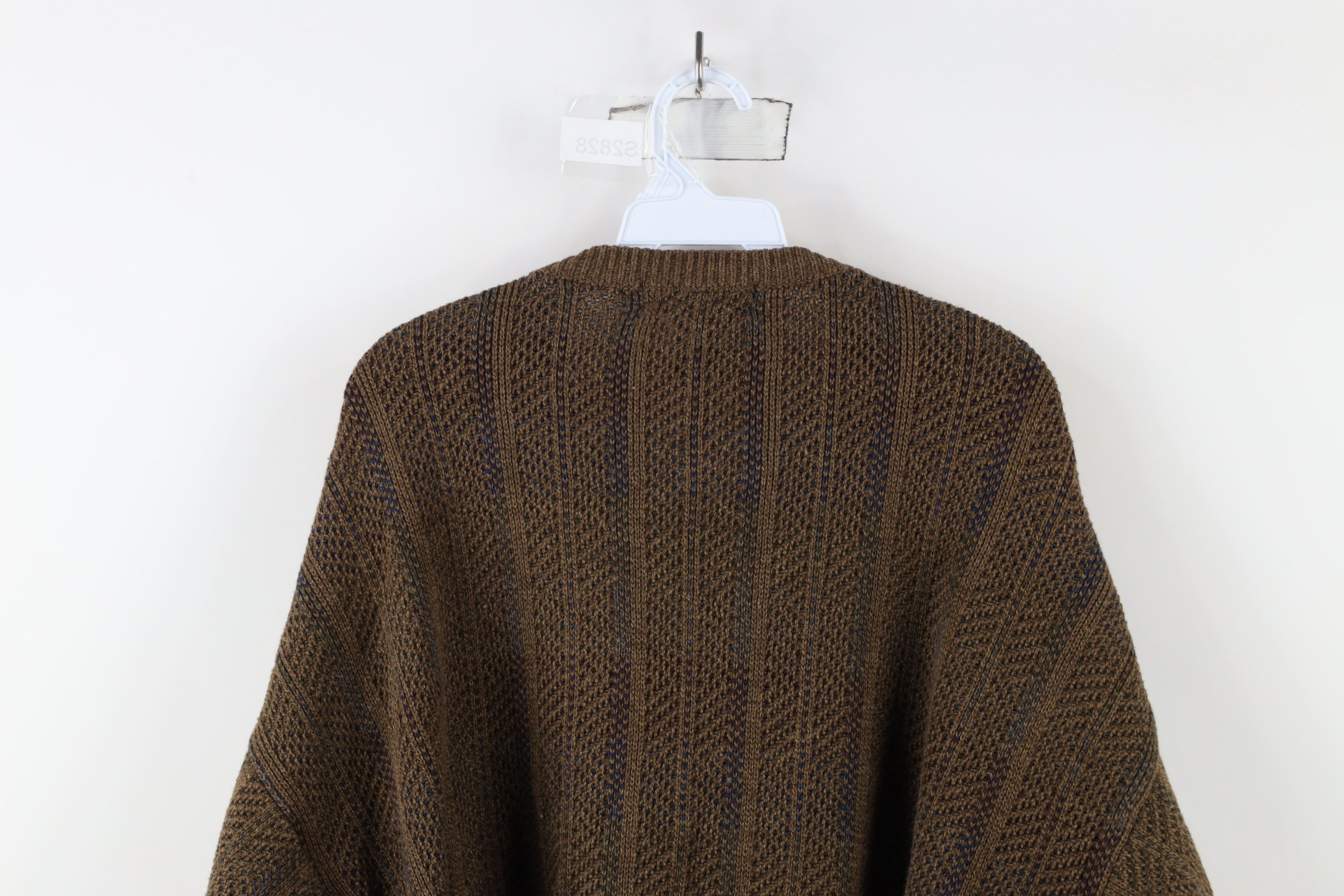 Vintage Vintage 90s Streetwear Striped Ribbed Knit Crewneck Sweater Size US XL / EU 56 / 4 - 6 Thumbnail
