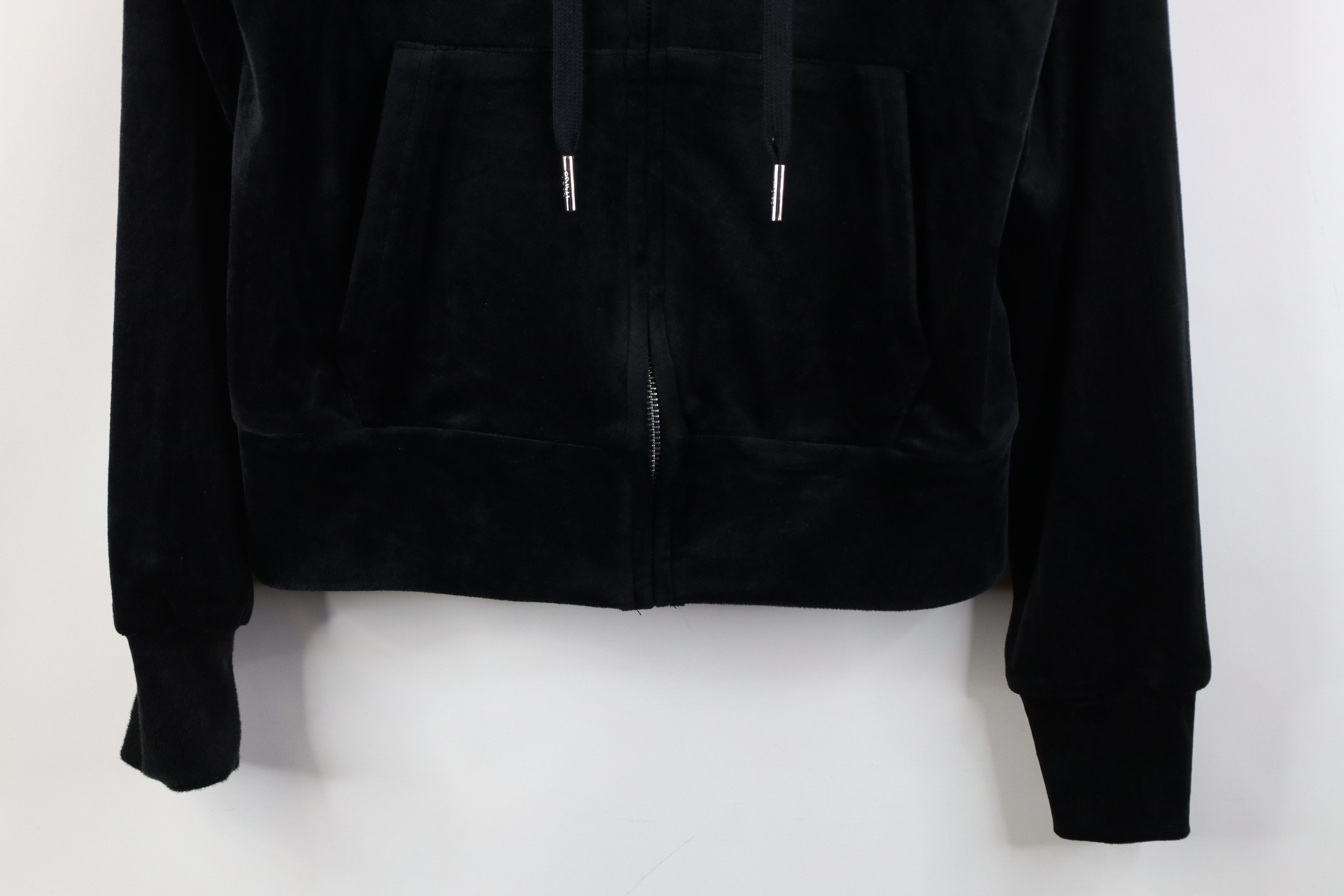 Vintage Vintage Y2K Paris Hilton Iconic Velvet Velour Zip Hoodie Size S / US 4 / IT 40 - 3 Thumbnail
